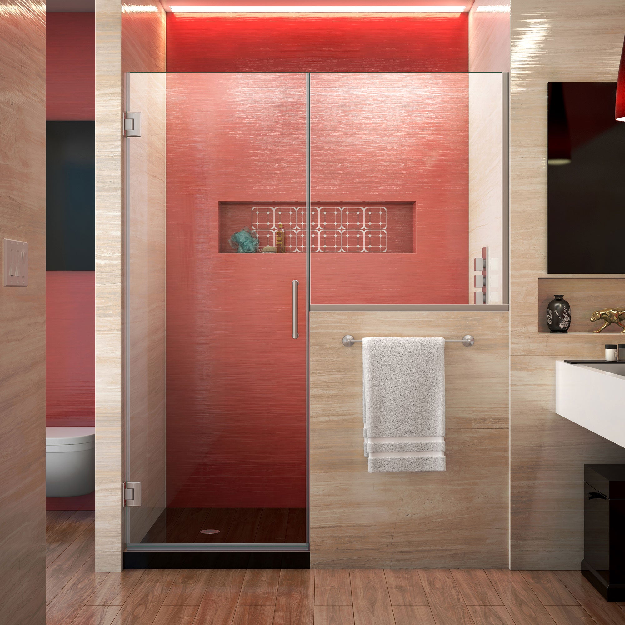DreamLine Unidoor Plus Frameless Hinged Shower Door - 58.5