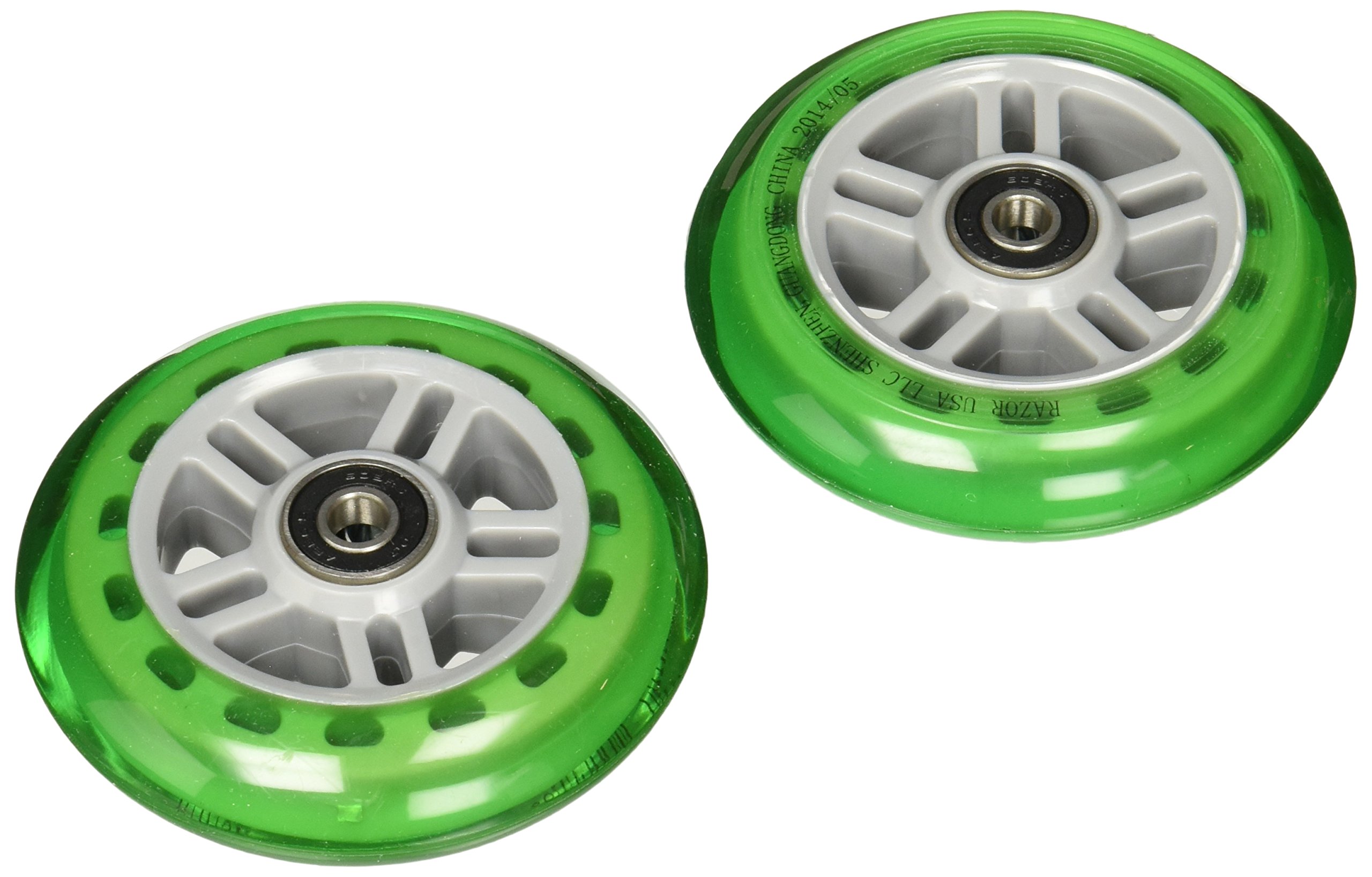 Razor Scooter Replacement Wheels Set with Bearings - High Performance 100mm Wheels for Smooth Ride - Perfect for Kids & Adults Scooters - Outdoor & Commuting Use