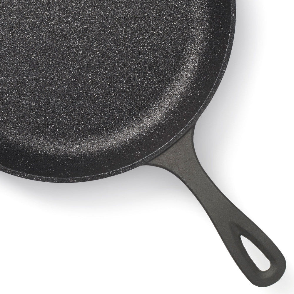 STARFRIT 032223 The Rock Cast Iron 10-Inch (26cm) Skillet – Pre-Seasoned Heavy Duty Frying Pan for Stovetop, Oven & Grill – Perfect for Searing, Baking & Camping Cooking