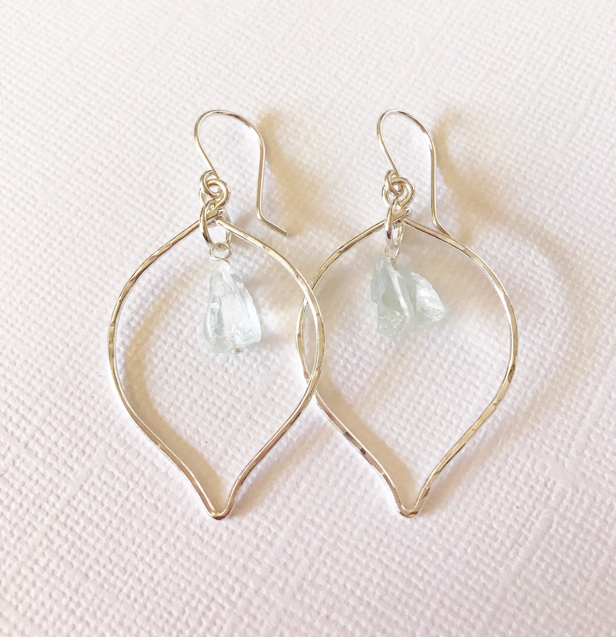 Doree Aqua Sea Glass Earrings (E329) - Elegant Handmade Jewelry for Women, Perfect for Beach Weddings & Summer Outfits