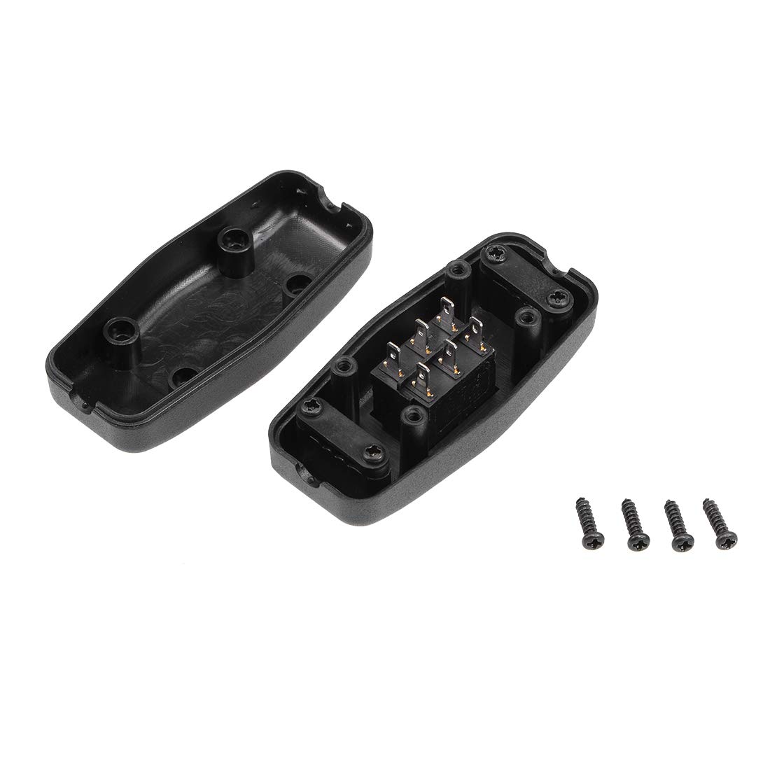 uxcell DPDT Rocker Switch AC 250V 3A On-Off-On Inline Cord Control - Black (4 Pack) | Perfect for Table Lamps, Bedroom Lights & Desk Lighting Fixtures