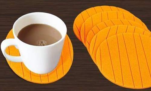 MAPPERZ Non-Slip Silicone Coasters Set of 4 - Round Shape for Coffee, Tea, Beer Cans & Mugs - Colorful Drink Coasters for Home, Office & Bar Use - Perfect for Parties, Dining & Daily Protection