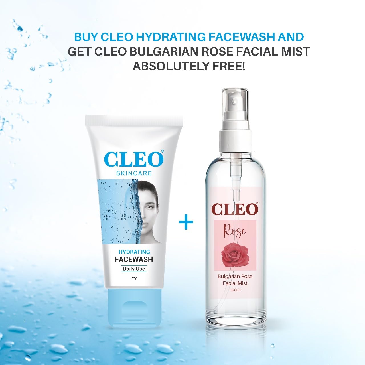 **Cleo Hydrating Face Wash for Normal to Oily Skin – Gentle Daily Cleanser Removes Dirt, Oil & Pollution | Smooth, Plump & Moisturized Skin | Facial Cream Formula – 75g (Buy 1 Get 1 Free) | Perfect for Morning & Night Skincare Routine**