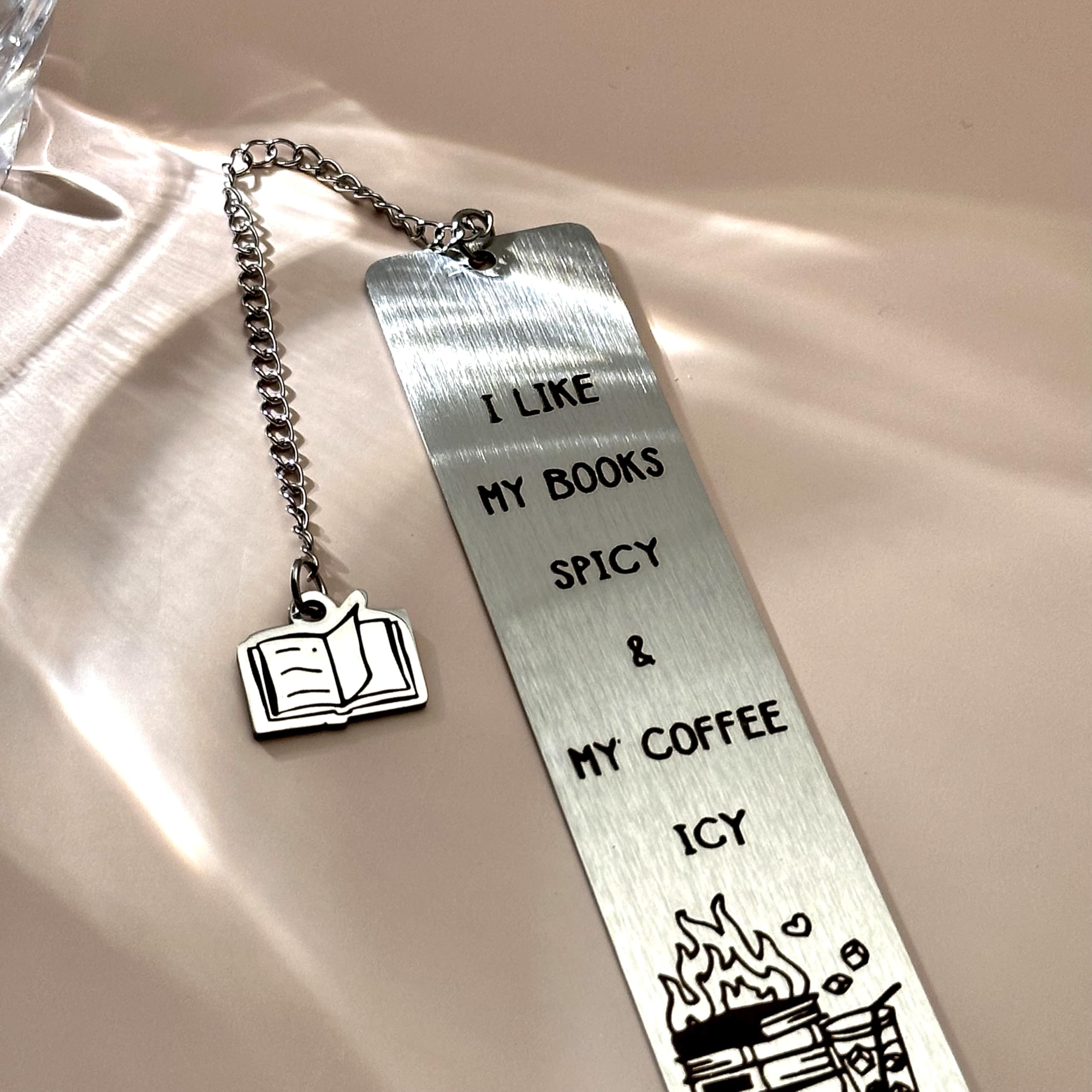 Spicy Bookmark for Women - Unique Reading Accessories, Funny Book Lover Gifts for Coffee Drinkers & Book Club Members - Perfect Birthday Present for Readers & Best Friends (Ideal for Book Clubs, Coffee Dates & Reading Nooks)