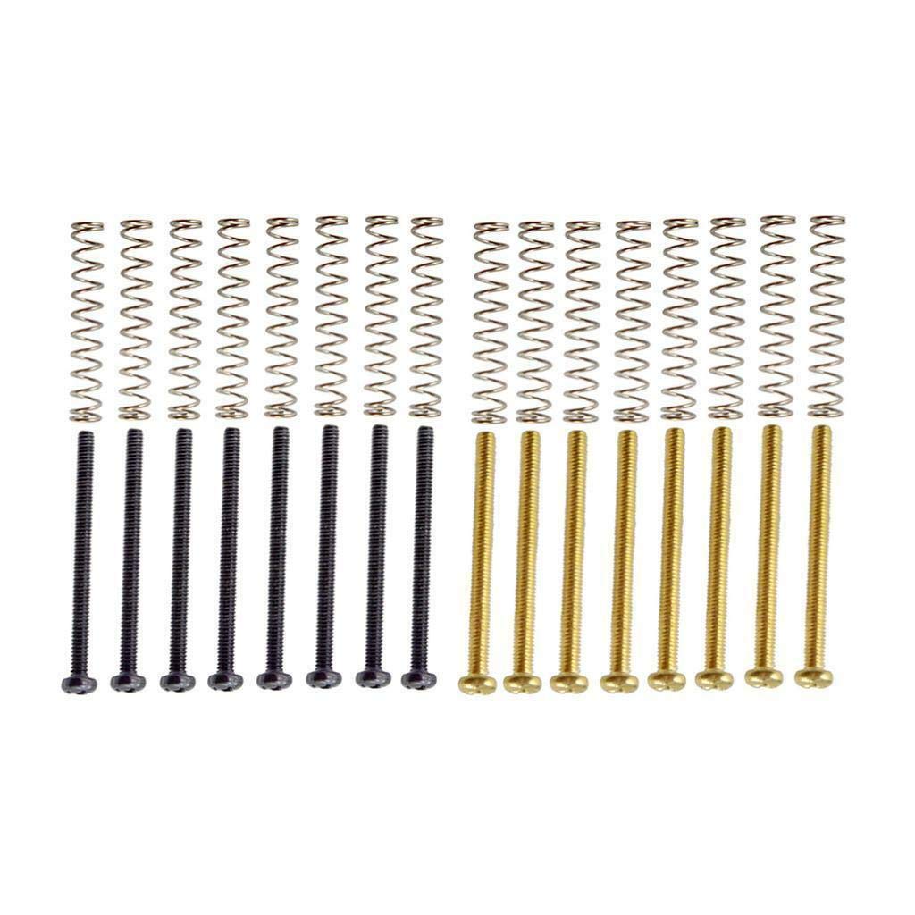 16pcs Double Coil Guitar Pickup Ring Screws & Springs Set - Replacement Parts for Electric Guitar - Perfect for DIY Guitar Repair and Maintenance