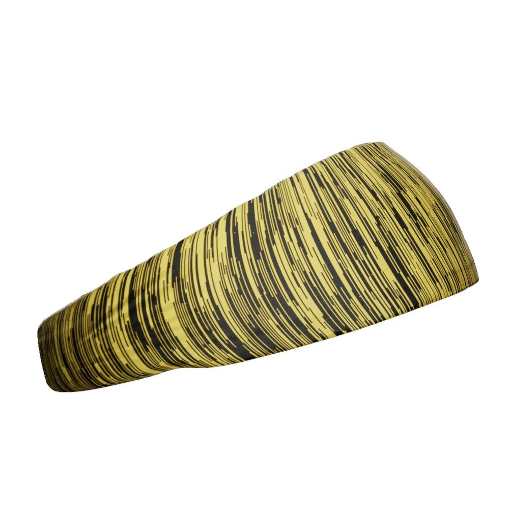 Yellow Static Headband for Women - Non-Slip Hair Accessories for Workouts, Running, Yoga & Sports - Soft & Comfortable Wide Head Wrap