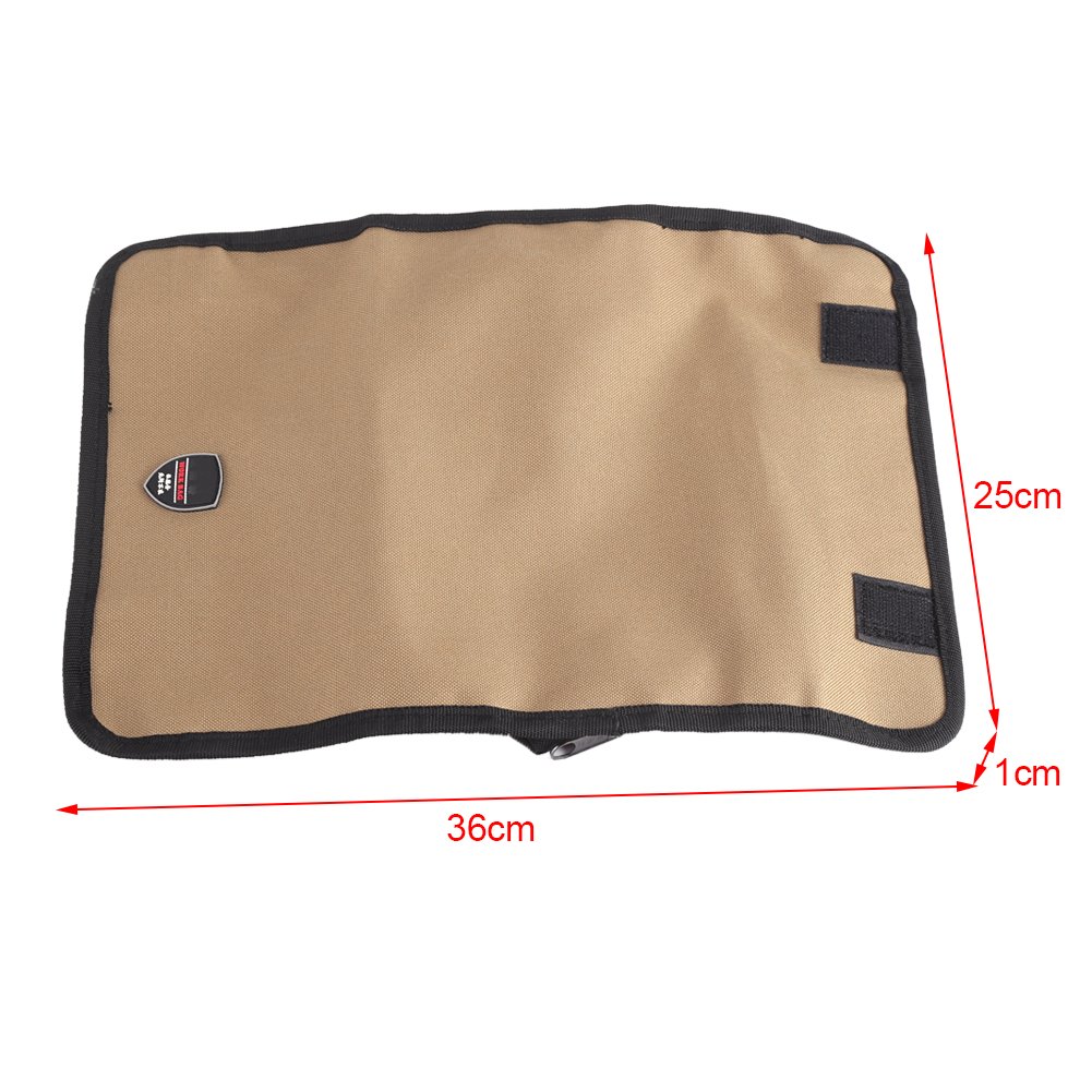 Heavy Duty Oxford Tool Roll Organizer - Waterproof Roll Up Tool Pouch Bag for Garden, DIY & Hardware Tools Storage - Perfect for Mechanics, Carpenters & Outdoor Work