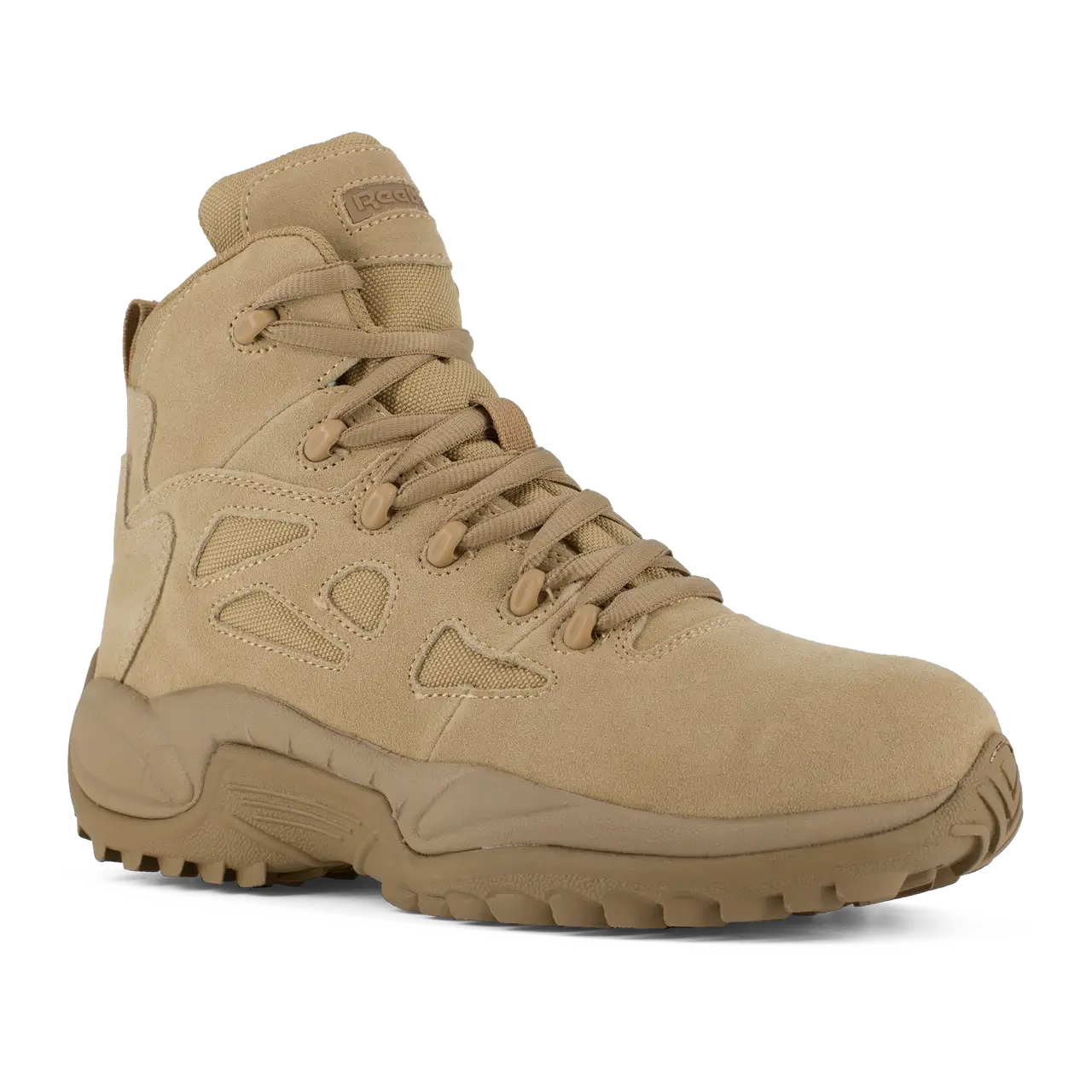 Rapid Response RB 6-Inch Composite Toe Side Zip Military Work Boots - Desert Tan - Safety Footwear for Construction, Tactical & Outdoor Work