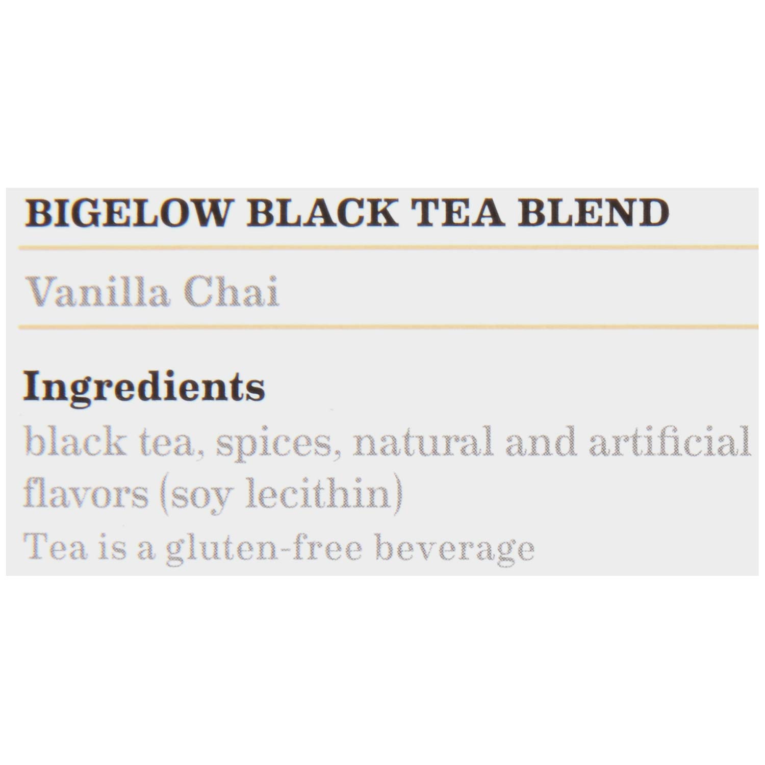 Bigelow Vanilla Chai Black Tea Bags - 28 Count Box (Pack of 1) | Spiced Vanilla Flavor | Antioxidant Rich | Perfect for Relaxation, Afternoon Tea & Gifts