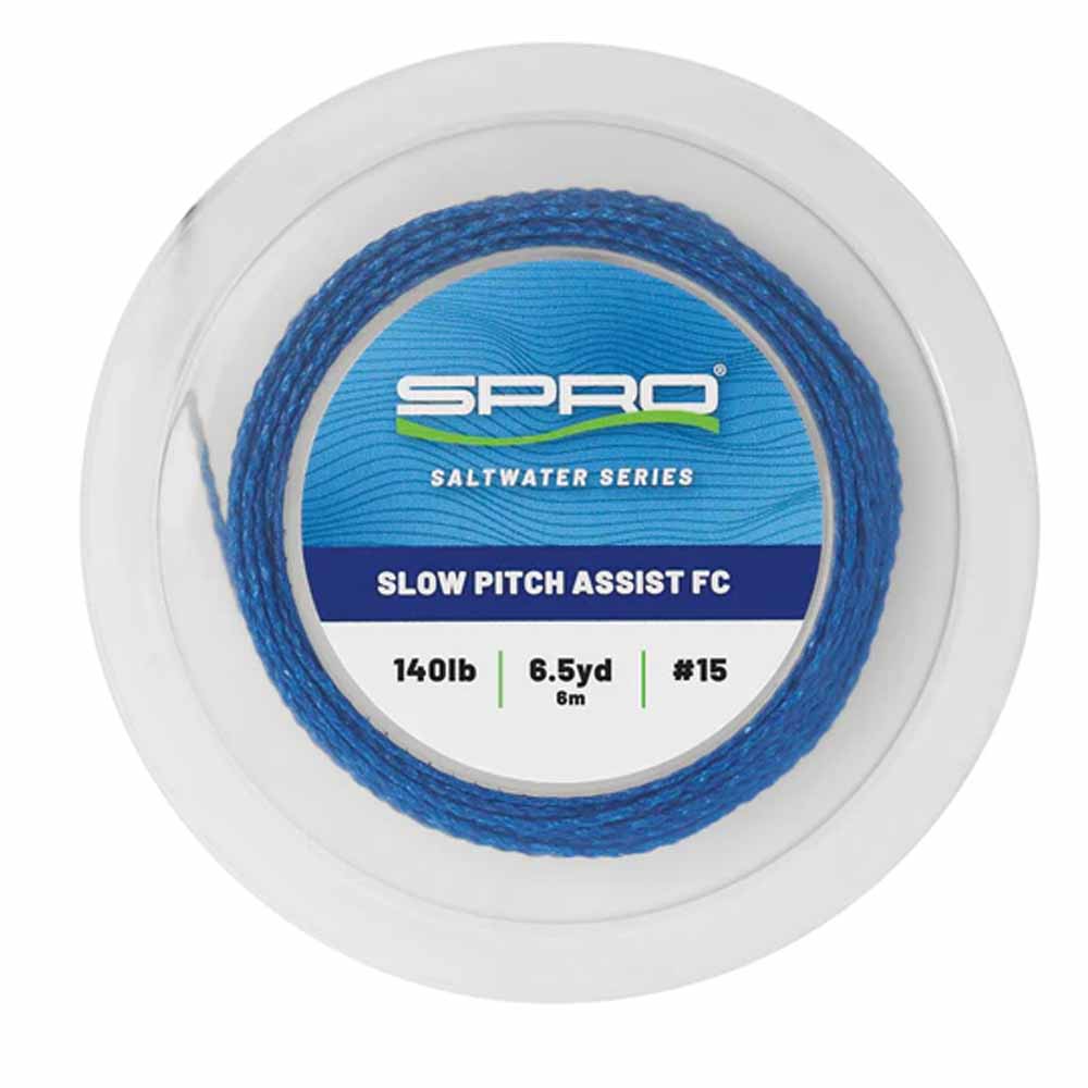 SPRO 6M Slow Pitch Fluorocarbon Fishing Leader - Blue Attract Color for Saltwater & Freshwater Angling
