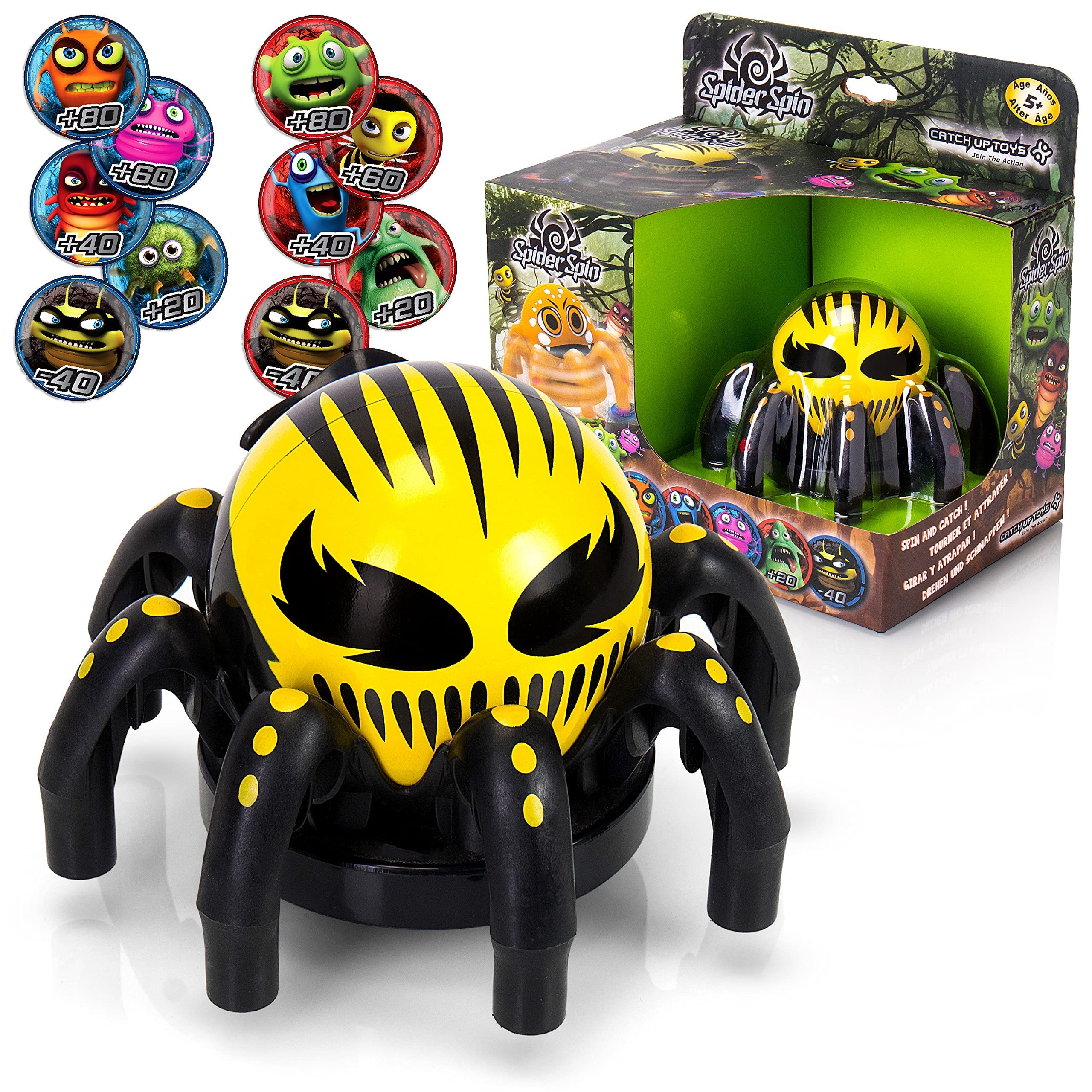 Spider Spin Game Toy for Kids - Magnetic STEM Learning Toy with 10 Discs, Cute & Evil Designs, Multi-Level Play - Perfect for Boys & Girls Ages 7+ | Fun Indoor Party Game & Educational Gift