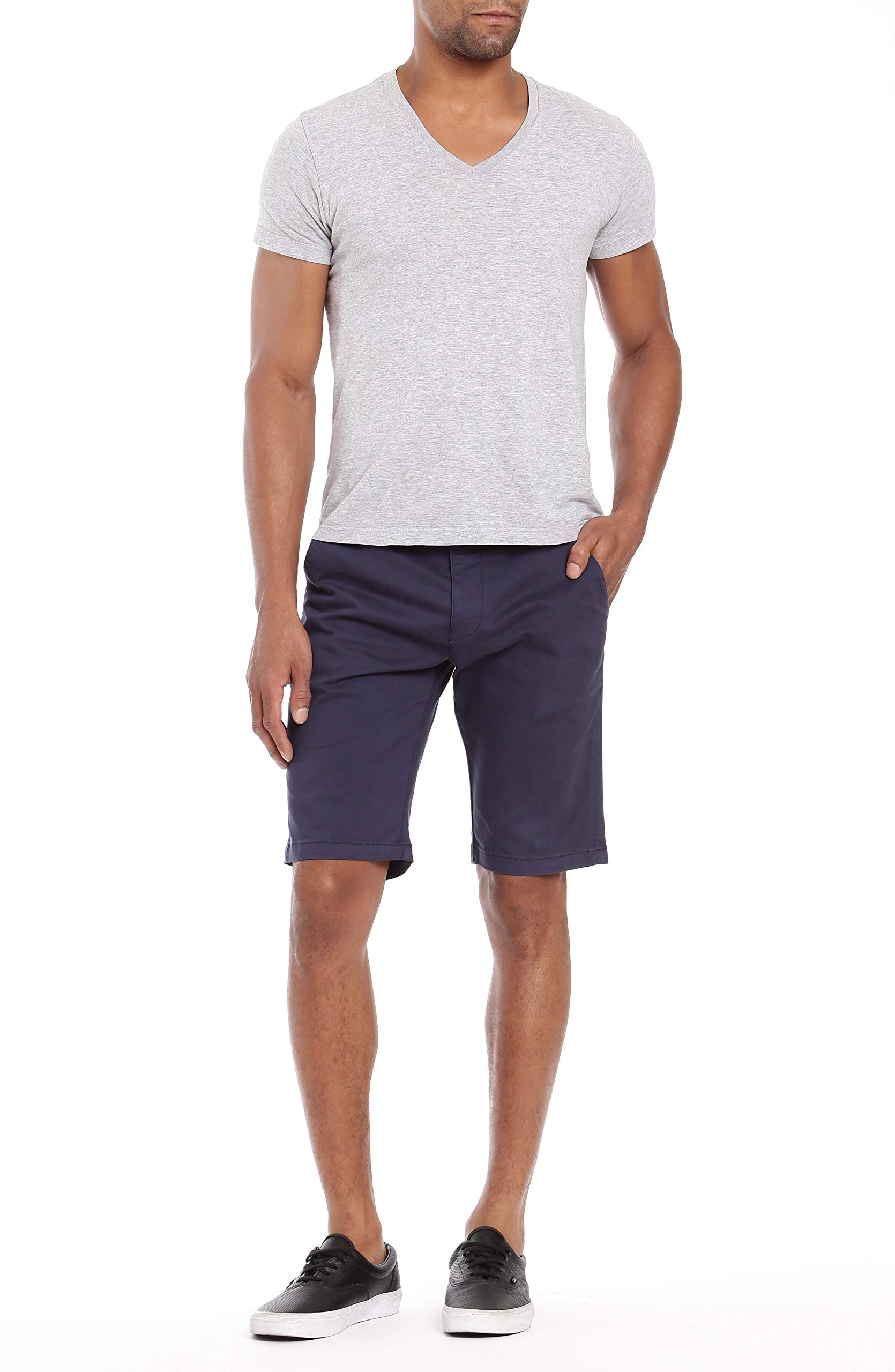 Mavi Men's Jacob Mid Rise Slim Twill Shorts - Comfortable Casual Summer Shorts for Men | Perfect for Outdoor Activities, Beach, Travel & Everyday Wear