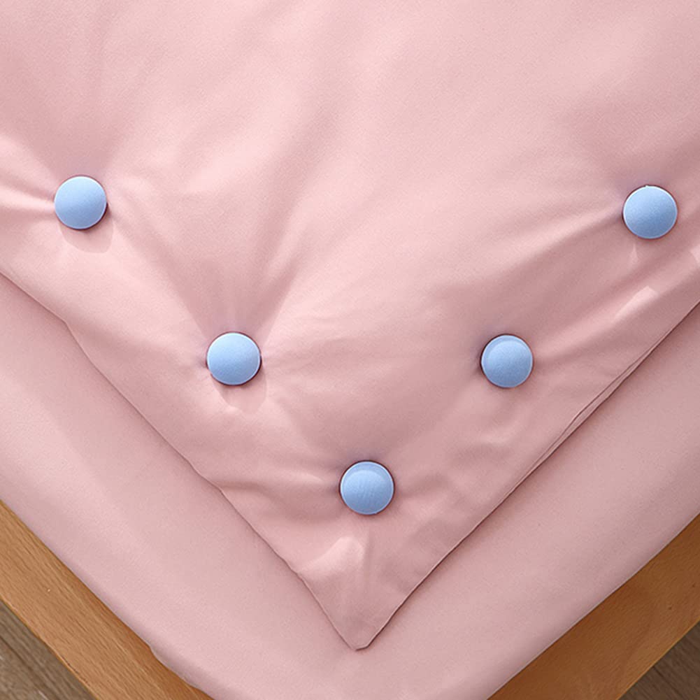 16-Piece Duvet Clip Set - Non-Slip Quilt Fasteners with Buttons | Secure Duvet Cover & Comforter | Perfect for Bedroom, Guest Room & Hotel Use (Blue)