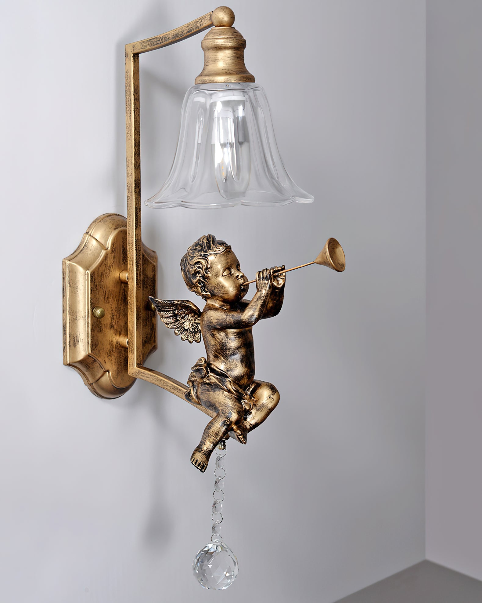 Art Angel Wall Lamp - Elegant Decorative Lighting for Bedroom, Living Room & Hallway - Perfect for Home Decor & Ambiance