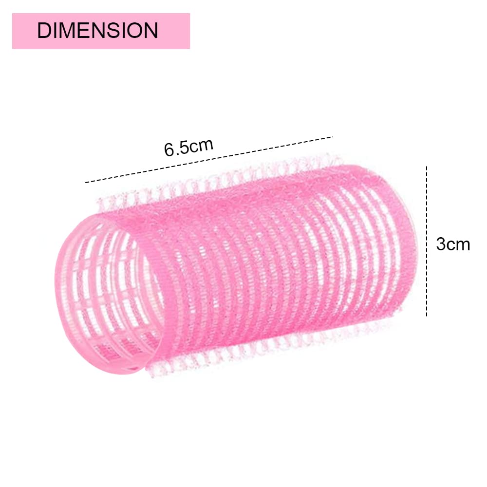 Self Grip Hair Curlers for Women & Girls - Tandem Salon Hair Rollers for Styling, Waving & Curling (Multicolor, 12-Piece Set, Pack of 2) - Perfect for Home Hairstyling, Salon Use & Party Looks