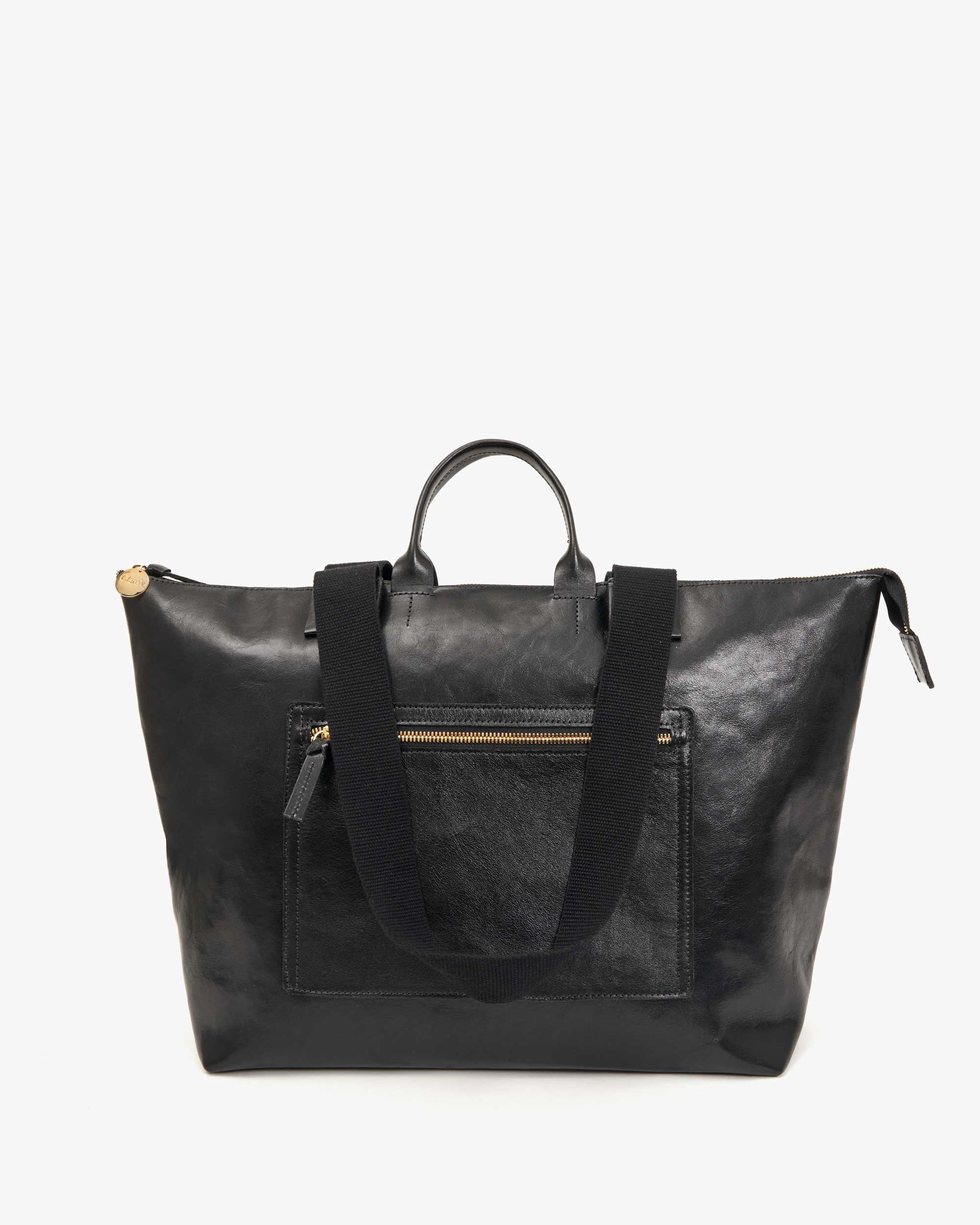 Rustic Black Leather Travel Zip Pouch with Pocket - Perfect for Passport, Cash & Essentials on the Go