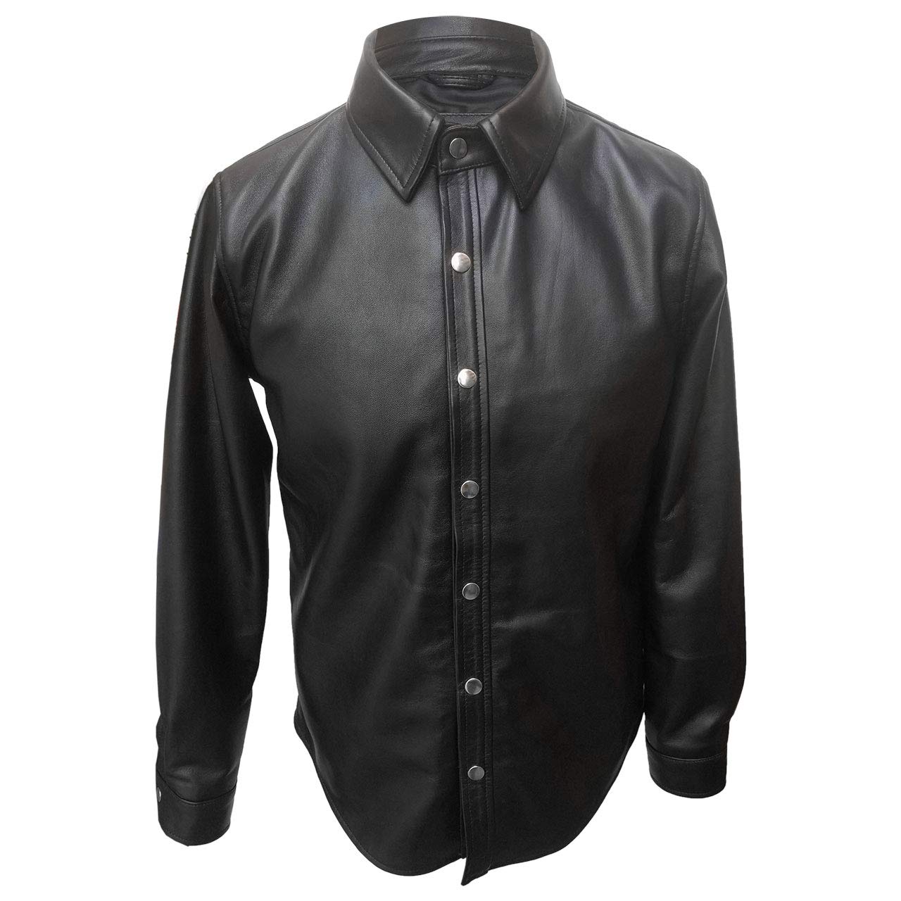 Premium Men's Real Sheep Leather Long Sleeve Shirt - BLUF Gay Collection | Stylish & Durable Leather Shirt for Casual Wear, Night Out & Fashion Events