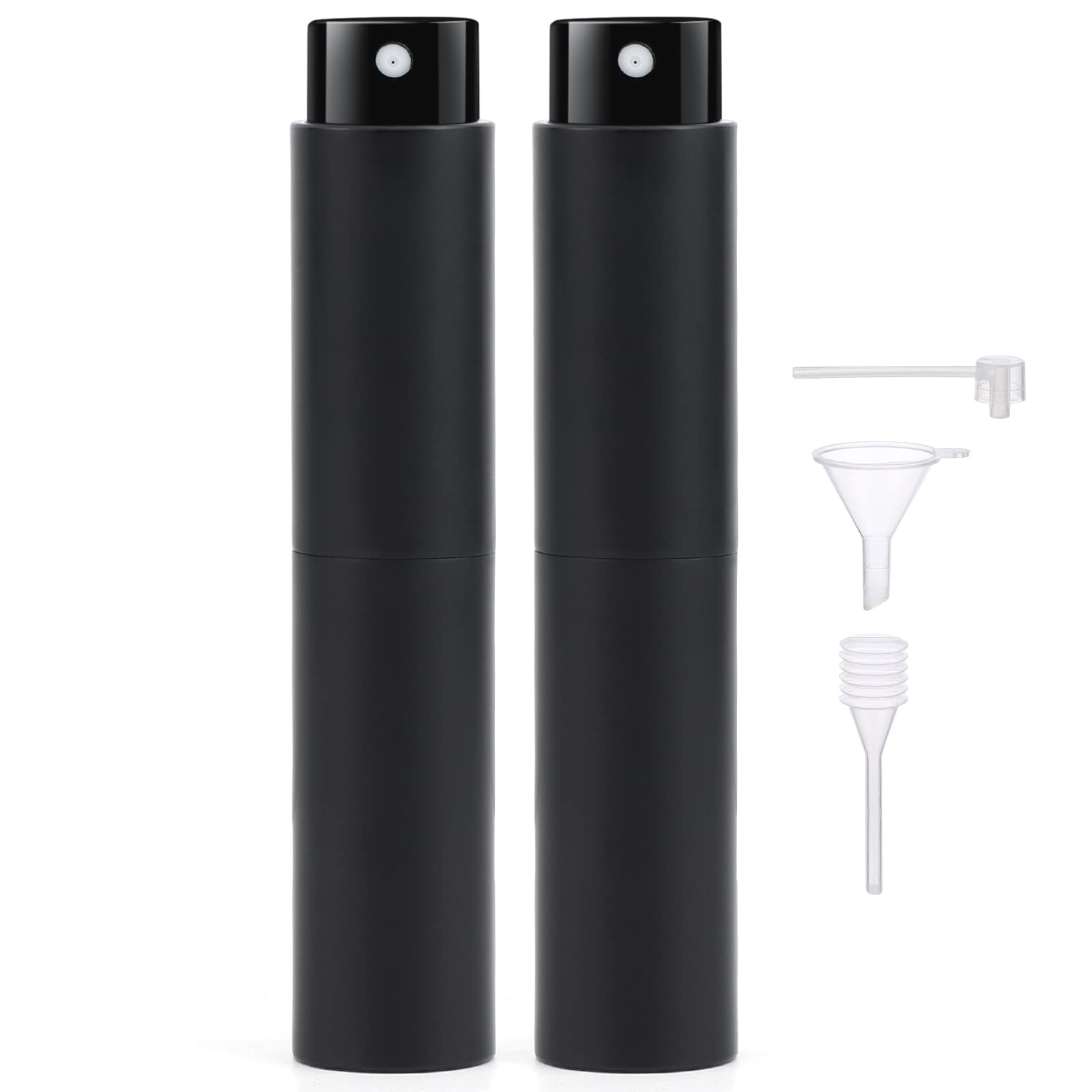 Segbeauty 2-Pack 10ML Refillable Travel Perfume Bottles - Portable Cologne Atomizer Dispenser with Glass Sprayer, Mini Scent Pump Case for Women & Men | Perfect for Airplane Carry-On, Gym Bag, and On-The-Go Fragrance Touch-Ups