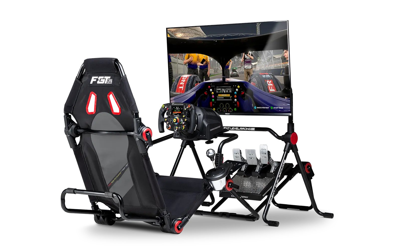 Next Level Racing Lite Monitor Stand - Adjustable Racing Cockpit Stand for Simulator Gaming | Perfect for Flight & Driving Simulators, Home Racing Setups