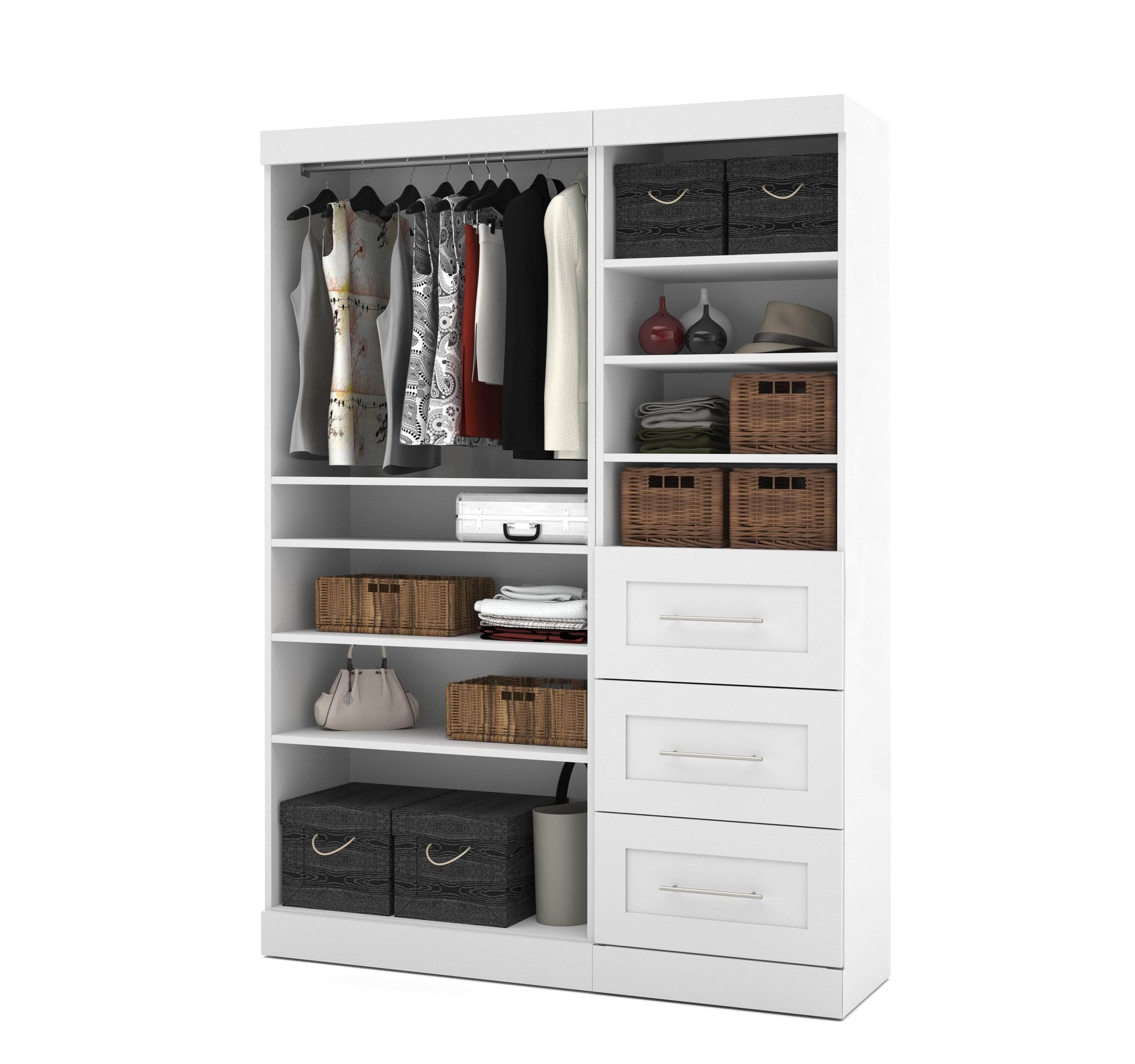 61W Closet Organizer with 7 Color Options - Space Saving Storage Solution for Bedroom, Closet & Wardrobe Organization