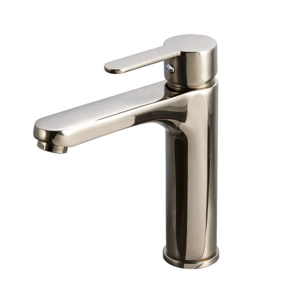Hamat CLBL 1000 BWC Single Handle Bathroom Sink Faucet in Brushed White Copper Finish - Perfect for Modern Vanities & Powder Rooms