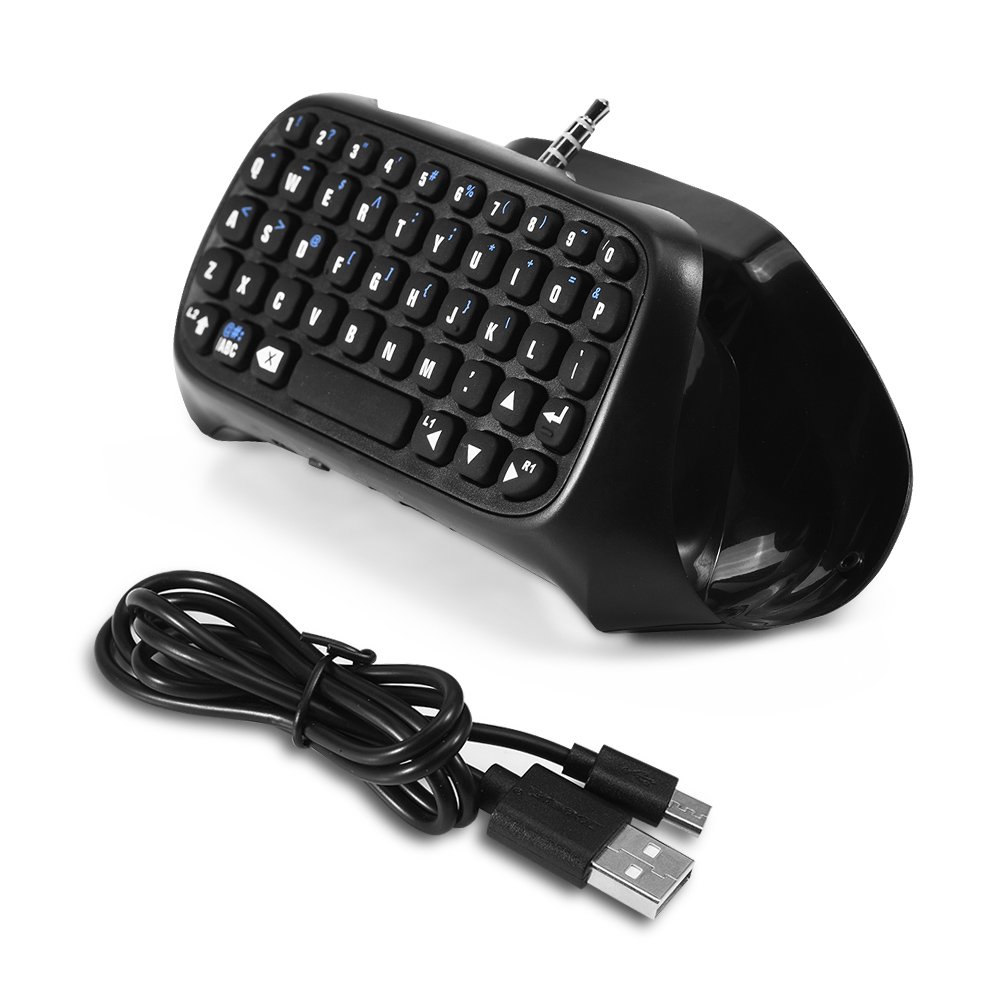 Ciglow Mini Bluetooth Gaming Keyboard for PS4 Controller - Wireless Chatpad with Easy Operation - Perfect for Online Gaming, Chatting & Streaming