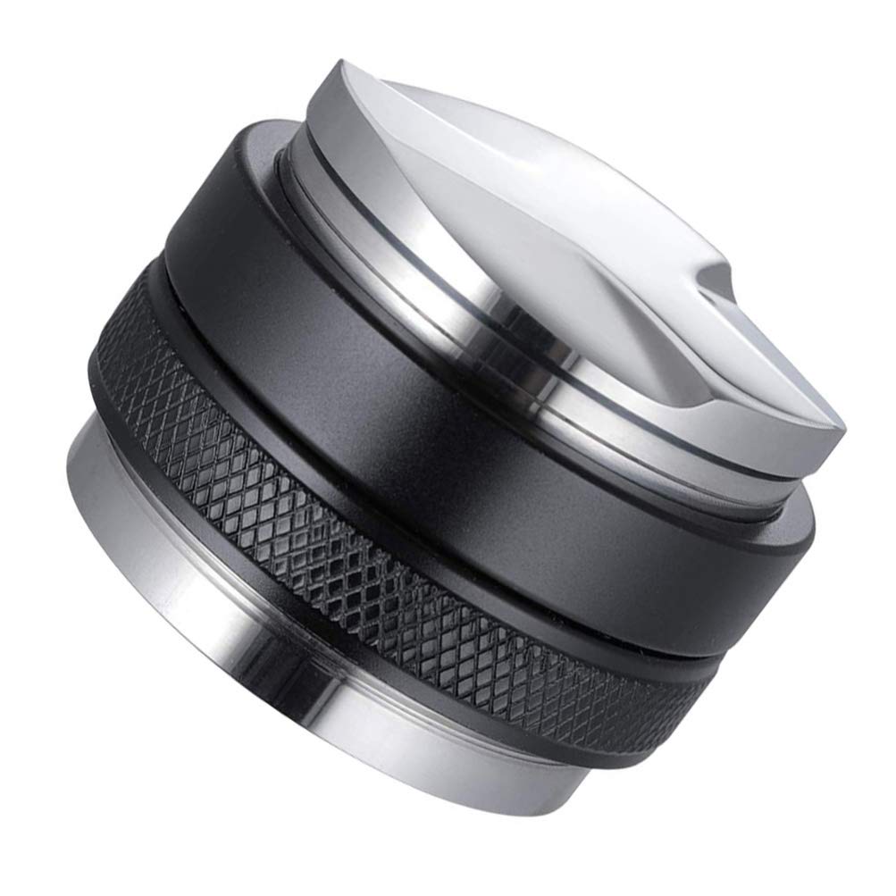 Premium Dual Head Coffee Tamper & Distributor - Stainless Steel Espresso Leveler Tool with Coffee Bean Press - Perfect for Home Baristas & Office Coffee Makers - Black (Ideal for Espresso Preparation, Coffee Shops & Gifting)