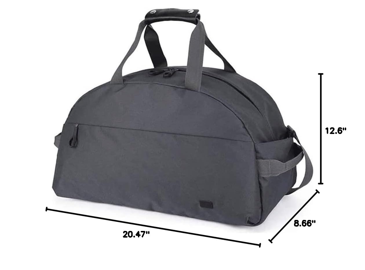 Premium Sports Gym Bag for Men & Women - Large Durable Training Fitness Duffel with Yoga Mat Compartment - Travel & Workout Essential (22x32x52cm, Gray) - Perfect for Gym, Yoga, Travel & Sports Activities