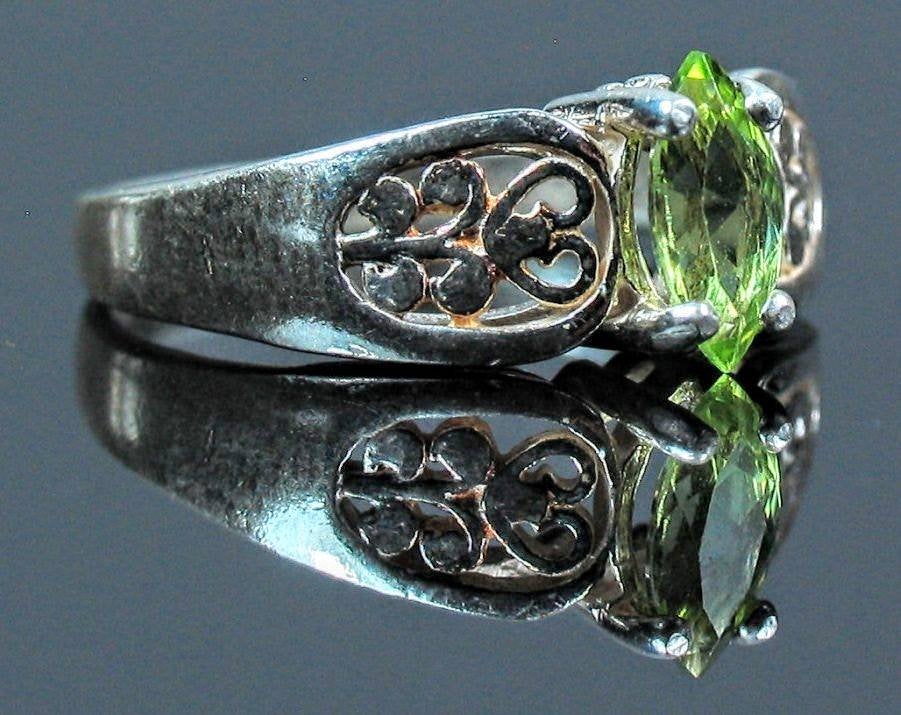 Solid Sterling Silver or 14K Gold Marquise Ring with Natural Garnet, Amethyst, Citrine, Blue Topaz, or Peridot (6x4mm to 12x6mm) - Size 7 Solitaire Ring for Women | Perfect for Engagement, Anniversary, and Everyday Elegant Jewelry
