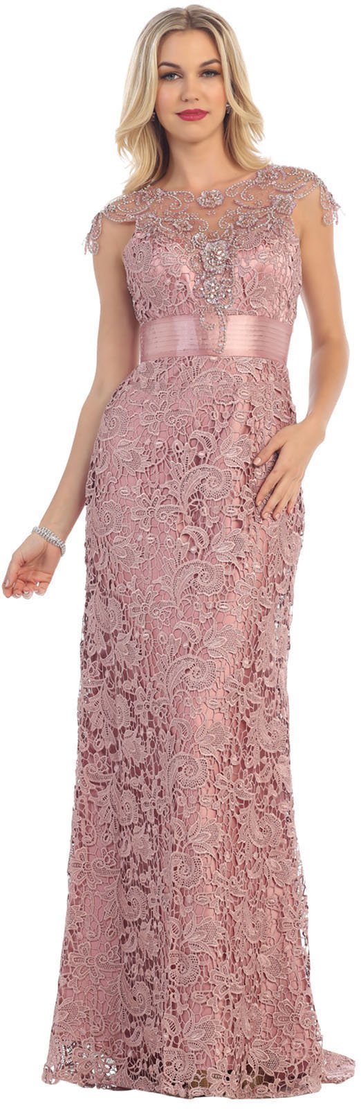 Royal Queen RQ7182 Women's Elegant Cap Sleeve Evening Gown for Formal Events, Prom, Cocktail Parties & Special Occasions