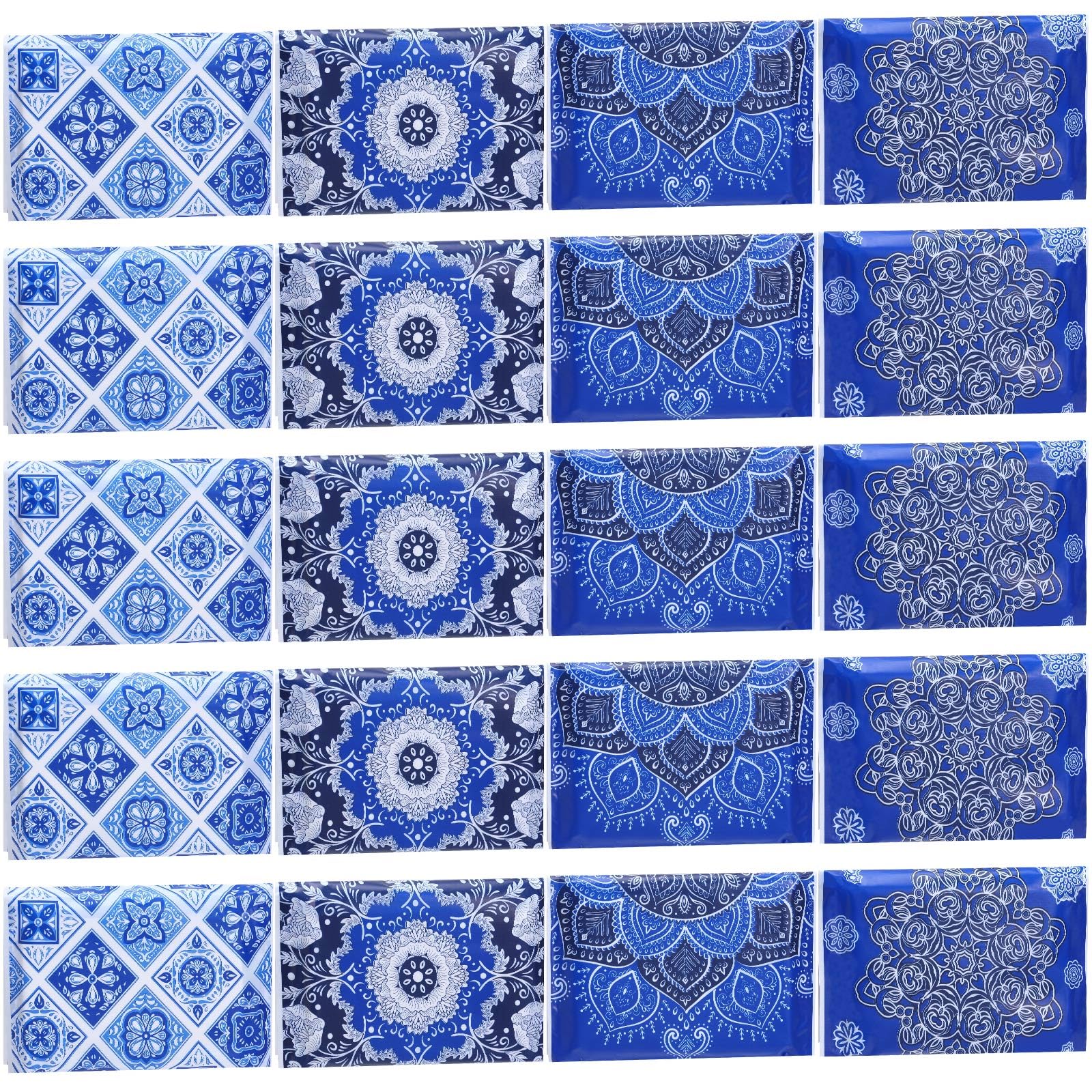 **PerKoop 100 Pack Pocket Tissues - Travel Slim Packs, Small Facial Tissues, Wallet Size Toilet Paper for Travel, Guest, Wedding Supplies - 4 Styles (Geometric Flower) | Perfect for On-the-Go, Parties & Everyday Use**