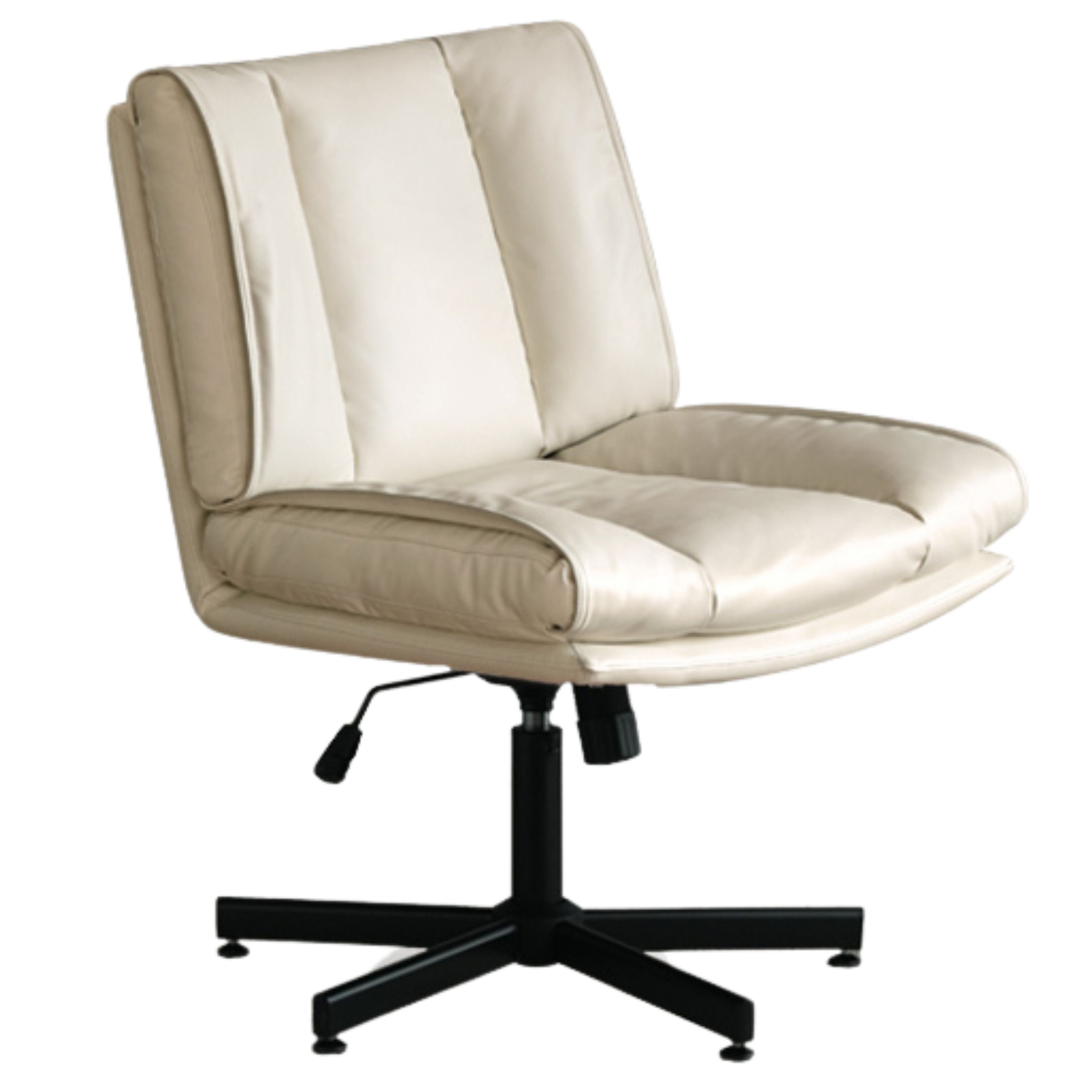 Organic Leather Soft Book Rotating Lift Chair Cream Style - Comfortable Recliner for Living Room, Bedroom & Office - Perfect for Reading, Relaxing & Napping