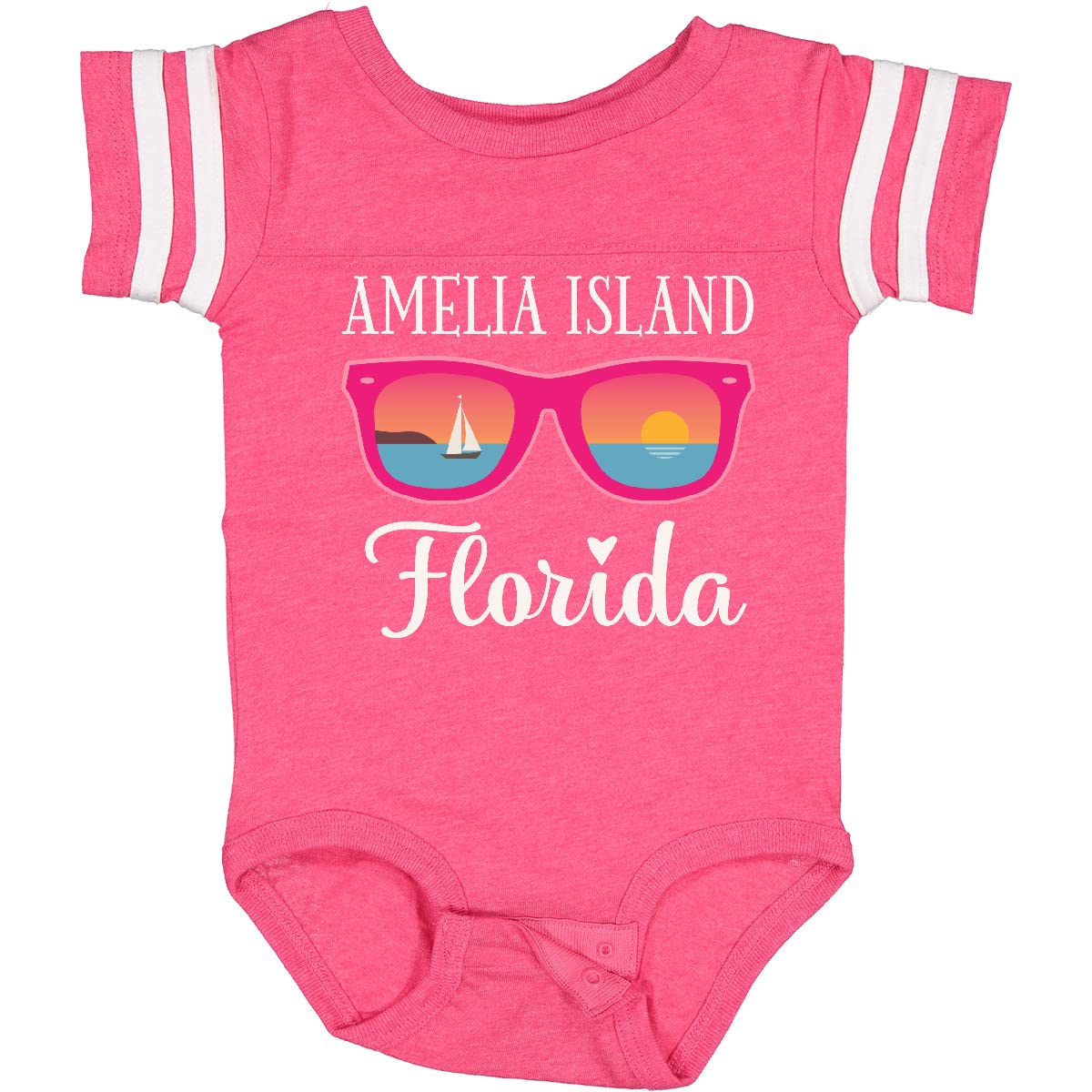 Inktastic Amelia Island Florida Vacation Baby Bodysuit - Cute Infant Onesie for Beach Trips & Family Vacations - Soft Cotton Baby Gift for Boys & Girls