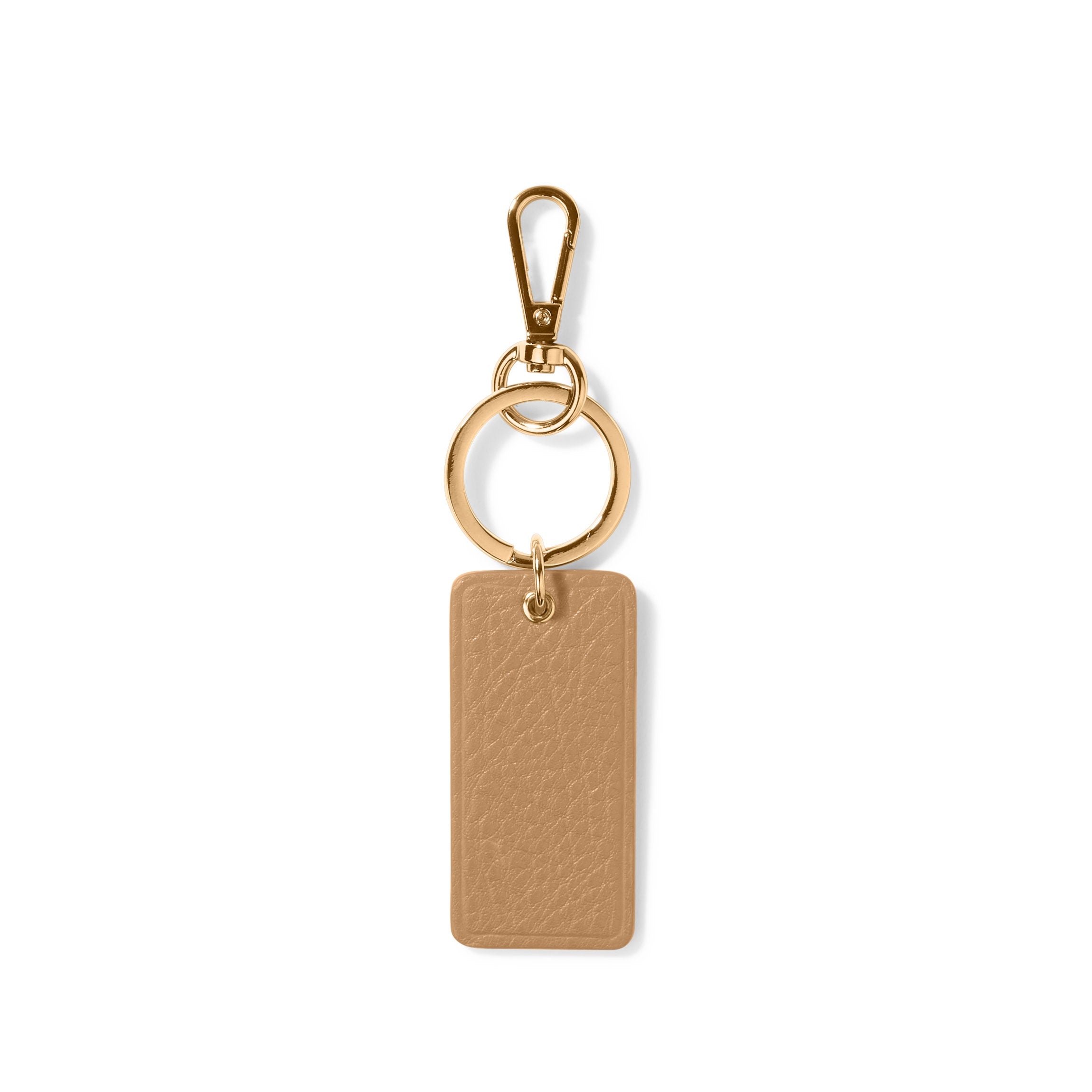 Rectangle Keychain Camel - Durable Leather Key Holder for Keys, Wallet & Accessories - Perfect for Travel, Office & Everyday Use