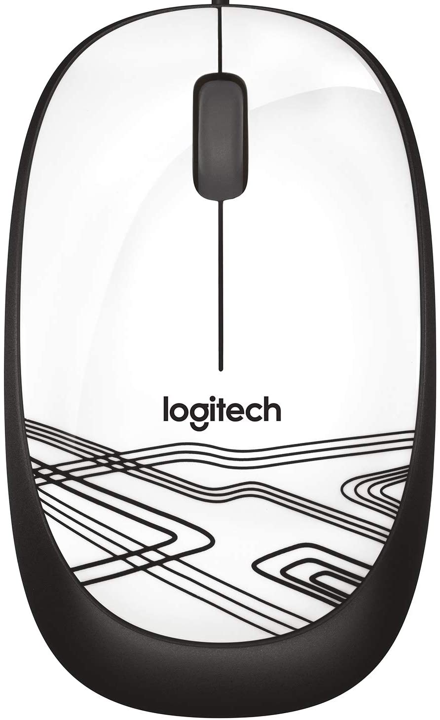 M105 USB Wired Computer Mouse - Ergonomic Optical Mouse with 3 Buttons & Scroll Wheel (Black/White/Red) for PC, Laptop, Office & Gaming Use