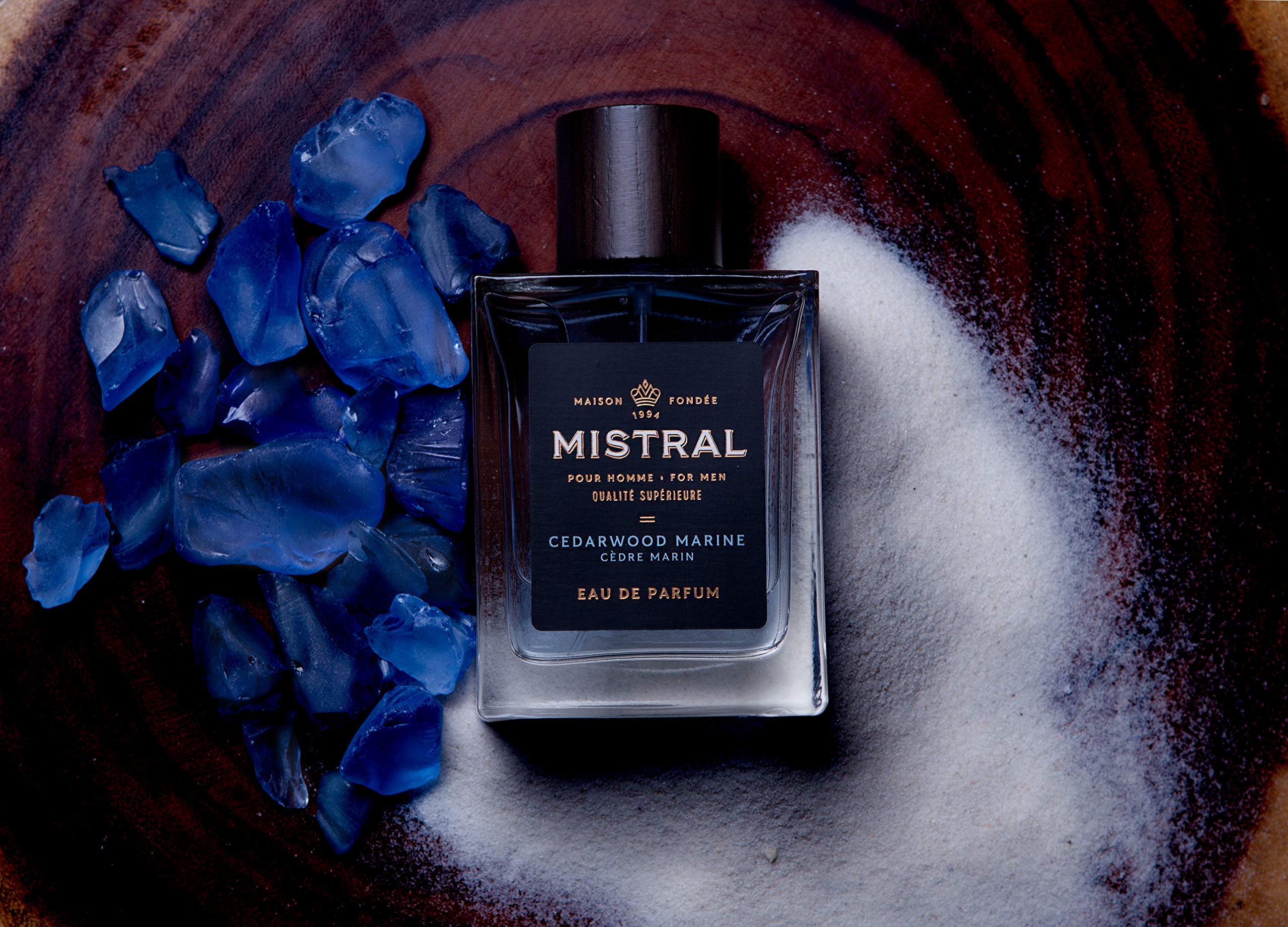 Mistral Men's Cologne for Men - Cedarwood Marine Fragrance, 3.4 Oz Eau de Toilette Spray - Perfect for Date Night, Office & Everyday Wear