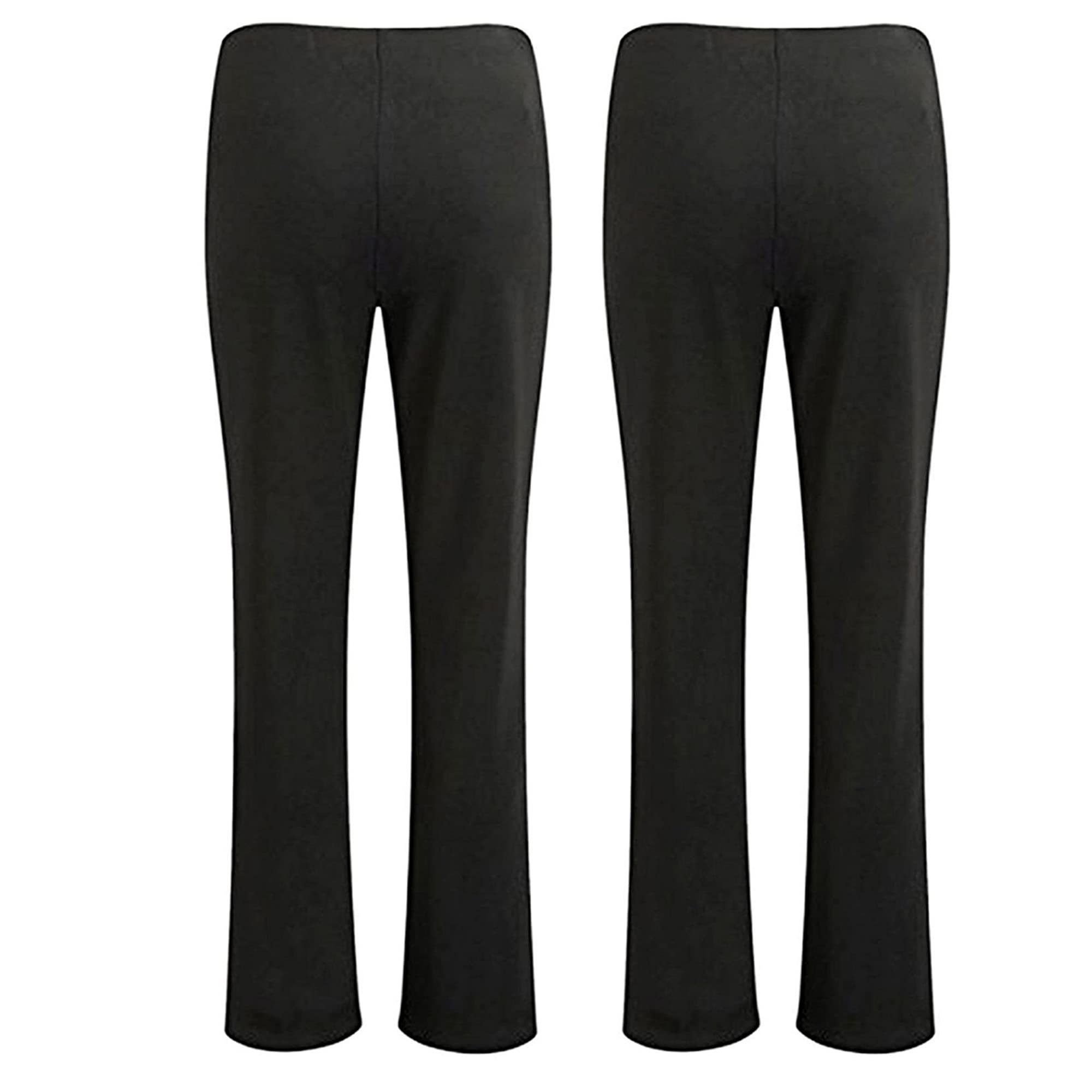 Style Spot Women's Bootcut Pants - Elastic Waist Pull-On Work Pants for Nurses - High Stretch Comfortable Bootleg Bottoms | Perfect for Nursing Shifts, Healthcare Work & Casual Wear