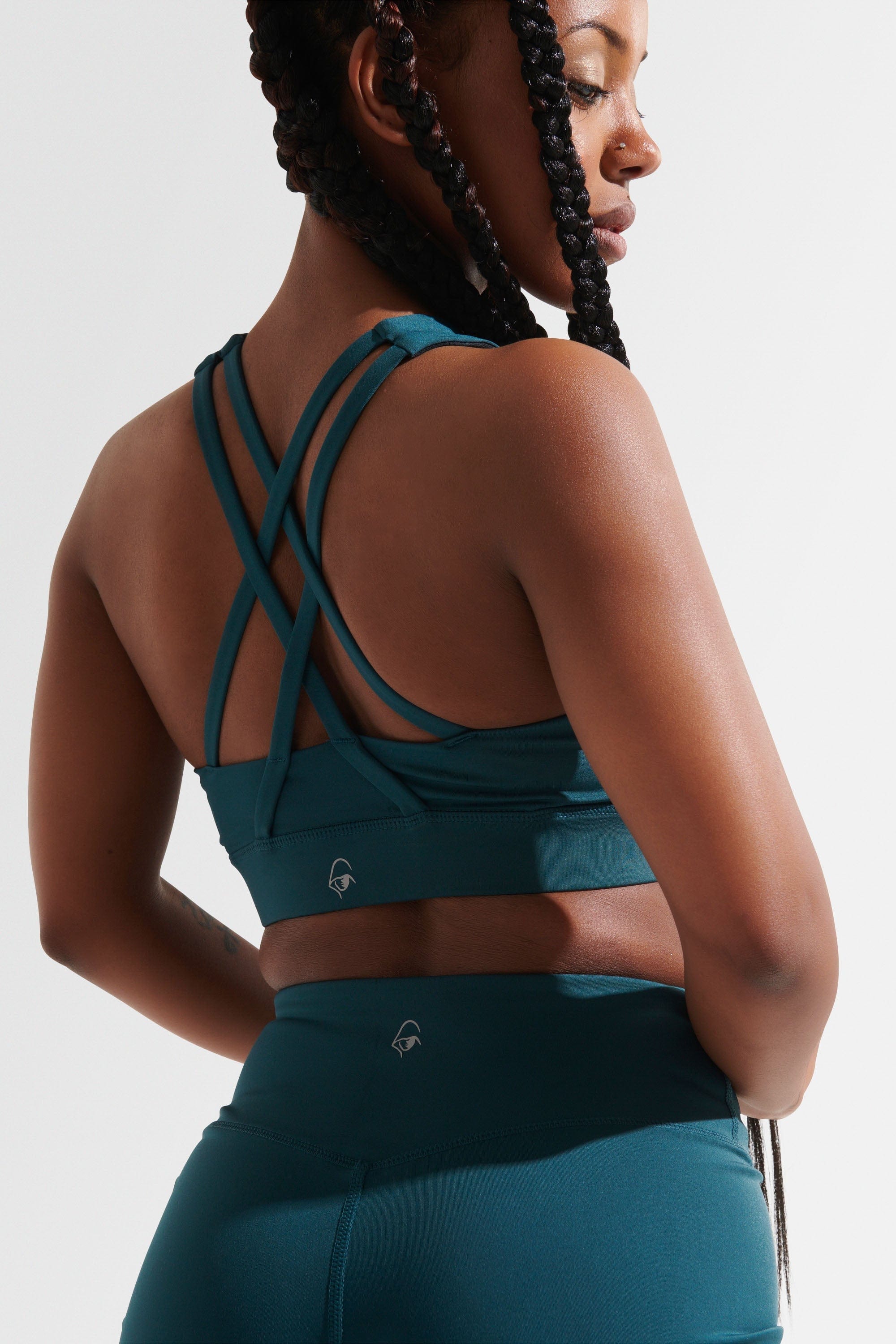 All For It Shorts - Women's High Waisted Athletic Shorts in Teal | Perfect for Running, Yoga & Gym Workouts