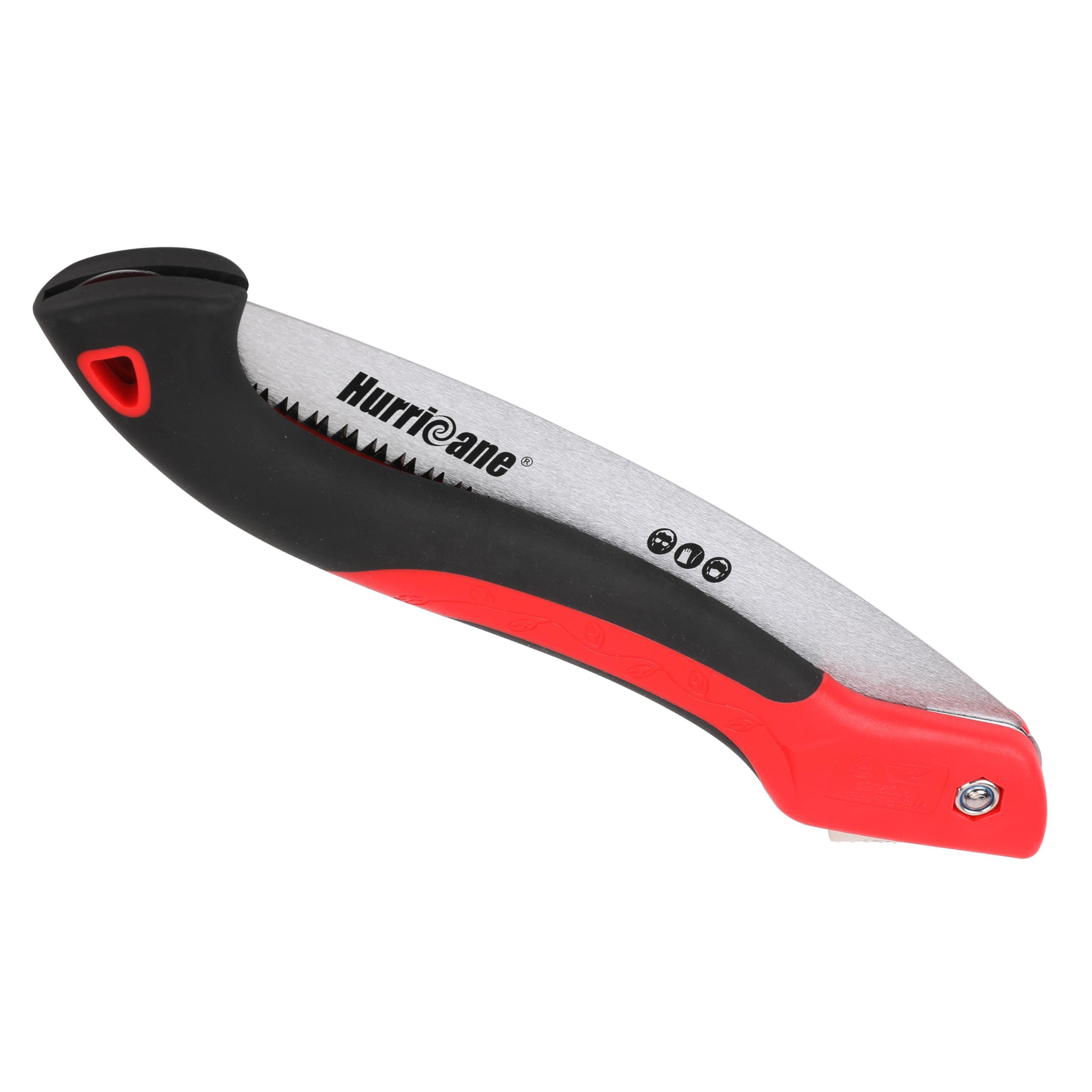 10 Inch HURRICANE Folding Hand Saw - SK5 Curved Blade Pruning Saw with Triple-Cut Razor Teeth | Portable Wood Cutting Saw for Camping, Tree Trimming, Gardening & Hiking | Perfect for Outdoor Enthusiasts & DIY Projects