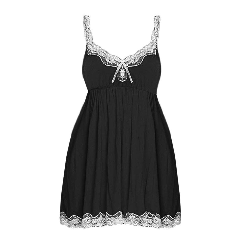 Sexy Lingerie for Women - Babydoll Nightgown with Deep V Neck & Front Closure, Soft Chemise Teddy Lingerie Set Sizes S-4XL for Romantic Nights & Special Occasions