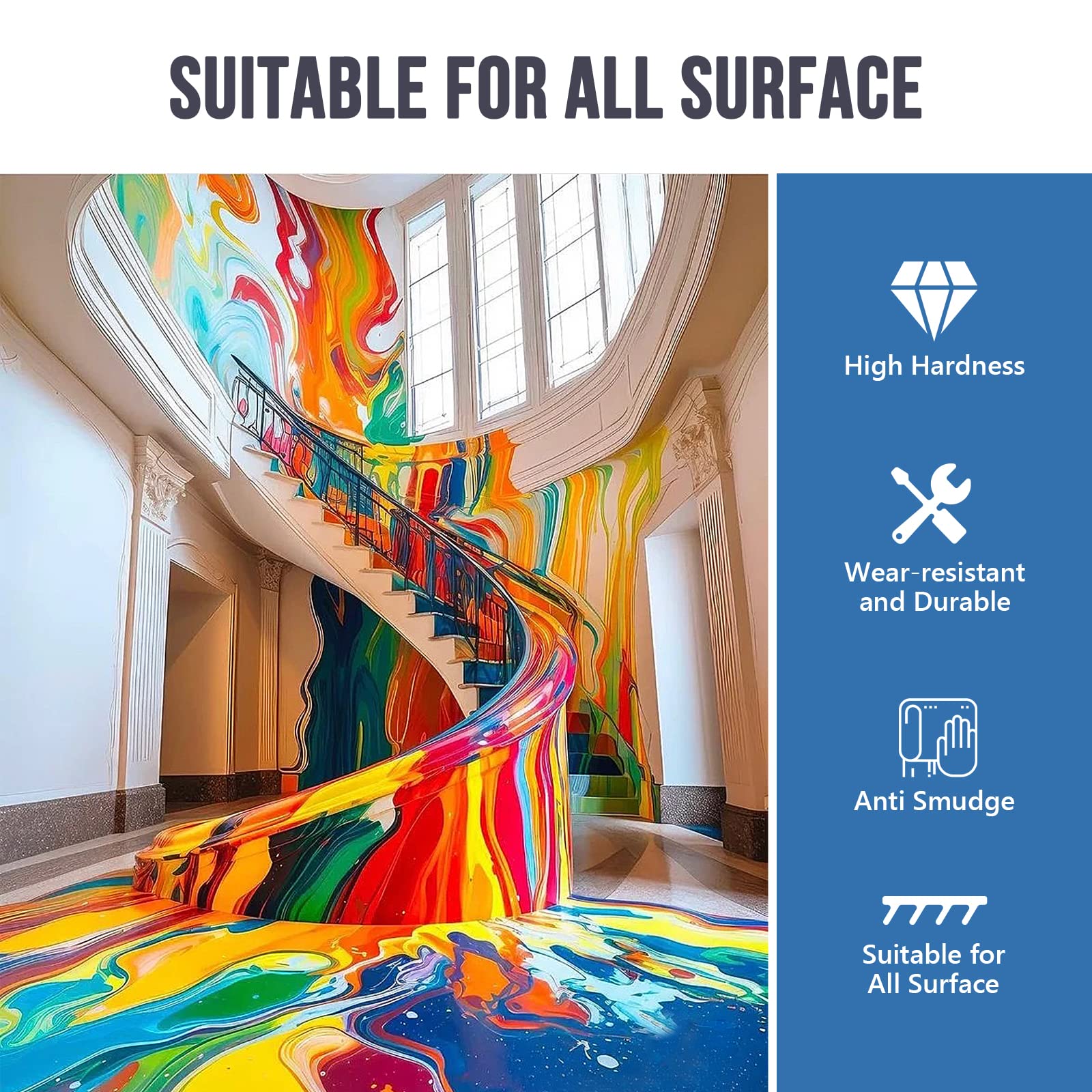 Crystal Clear Epoxy Resin Kit 16OZ - Self-Leveling, High Gloss, No Yellowing, No Bubbles Casting Resin for Crafts, Jewelry, Table Tops & DIY Projects - Perfect for Resin Art, Wood Coating, and Home Decor (1:1 Mix Ratio)