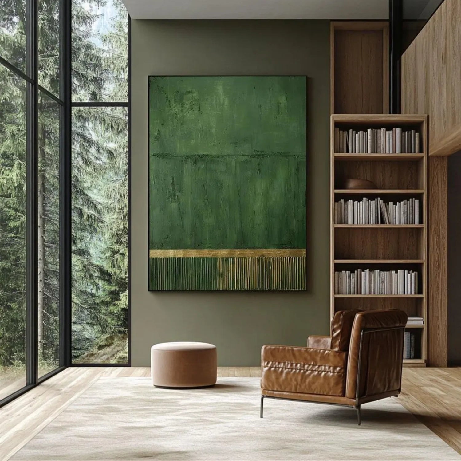 Blue & Green Abstract Wall Art Print #BG125 - Modern Home Decor for Living Room, Bedroom & Office