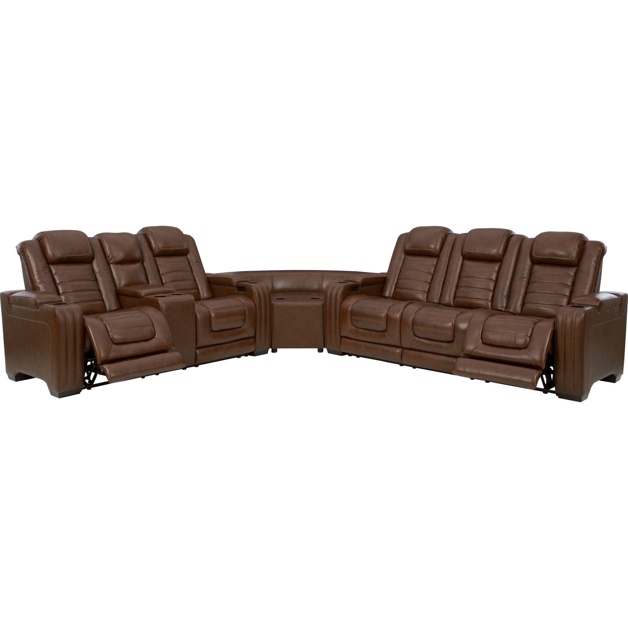 3-Piece Power Reclining Sectional Sofa Set with USB Ports - Modern L-Shaped Couch for Living Room, Home Theater & Family Gatherings