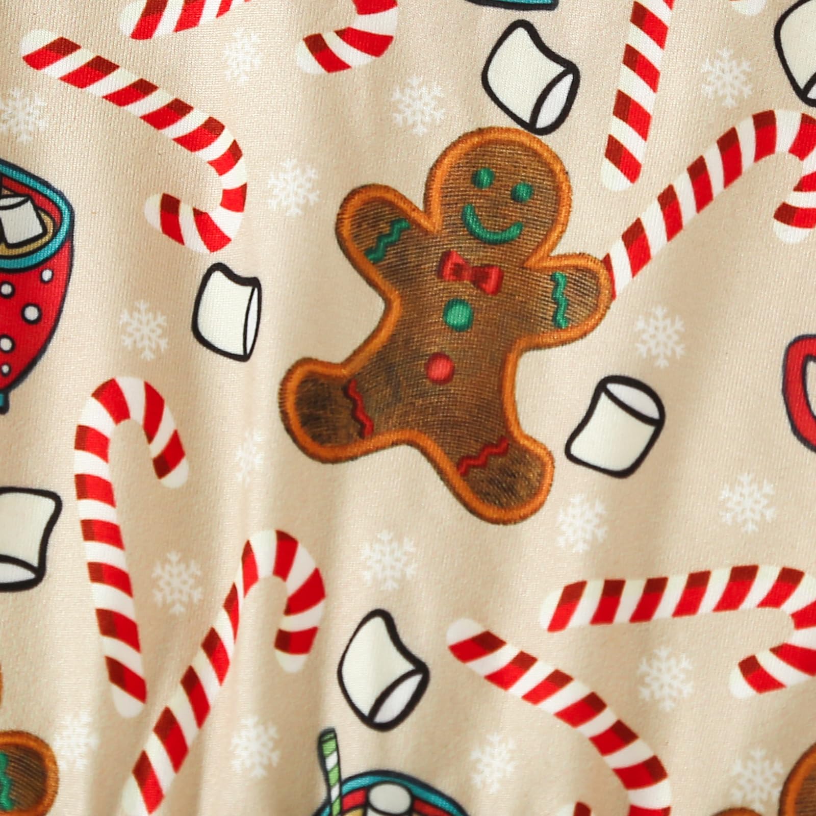 Gingerbread Man Christmas Dress for Toddler Girls - Flared Sleeve Ruffled Holiday Dress with Candy Cane Print | Perfect for Xmas Parties, Family Photos & Holiday Events