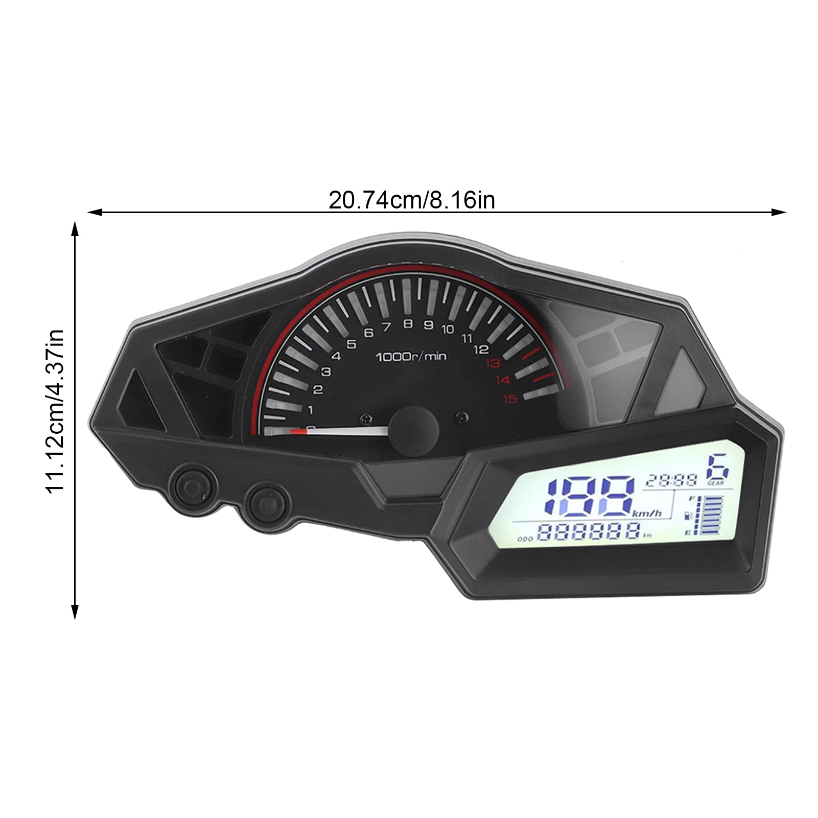 Kawasaki Ninja 300 LCD Speedometer - 15000RPM Tachometer & Fuel Gauge for Motorcycle Racing