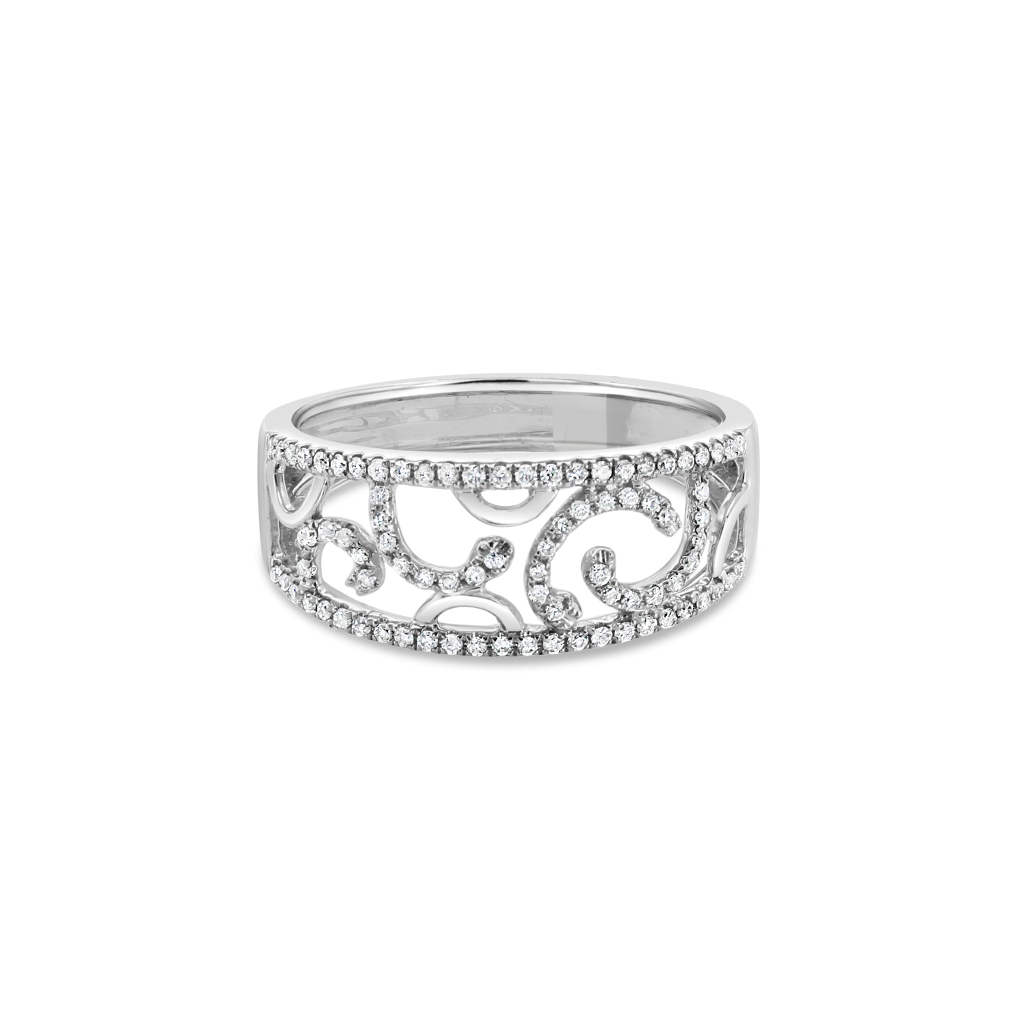 Antique Style Diamond Ring - 18k White Gold Engagement Ring for Women, Vintage Inspired Wedding Band, Perfect for Proposals, Anniversaries & Special Occasions