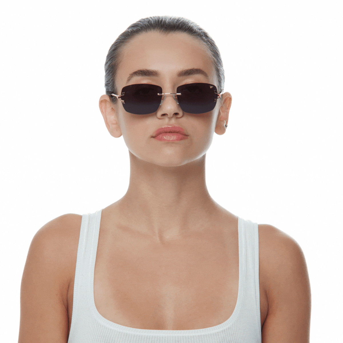 24KT Rose Gold Bal Harbour Rimless Drill Mount - Premium Eyeglass Frame for Fashion & Everyday Wear