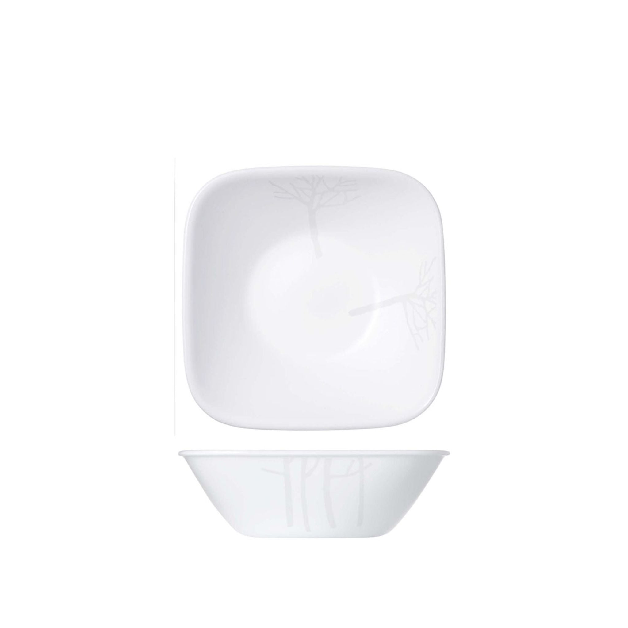 Corelle Square Round 23oz Bowl Set - Durable Frost White Dinnerware for Everyday Use | Microwave & Dishwasher Safe Soup Cereal Bowls (2323 FT) | Perfect for Family Meals & Entertaining