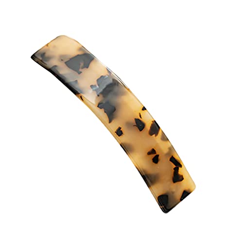 Guohanfsh Women's Leopard Print Rectangle Hair Claw - Acetate Geometric Hair Clip for Women, Light Color Hair Accessories for Daily Use, Work & Party