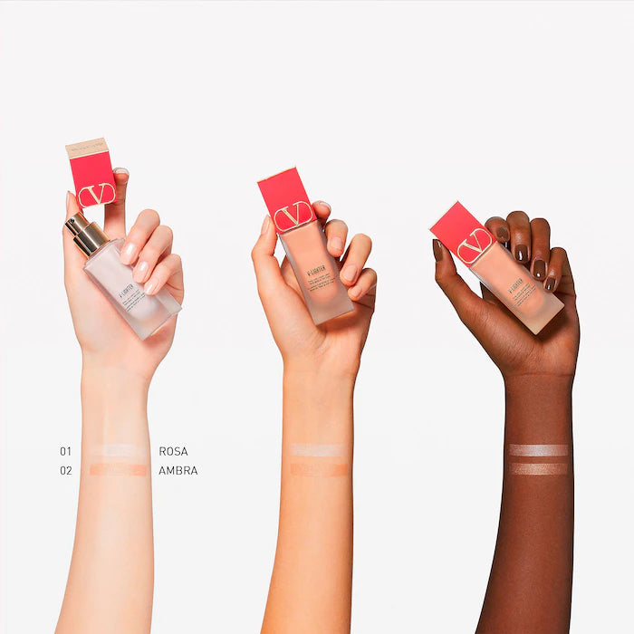 Valentino V Lighter Illuminating Primer with Hyaluronic Acid - Hydrating Makeup Base for Flawless Glow (Day & Night Wear)